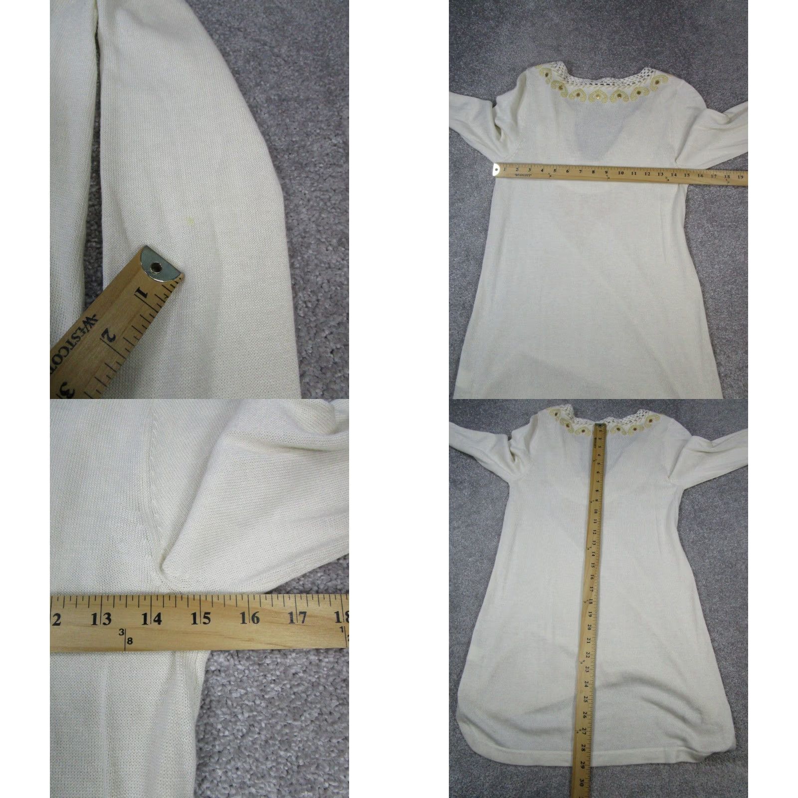 Lilly Pulitzer VINTAGE Lilly Pulitzer Sweater Shirt Womens M Ivory Yellow Knit Tunic V-Neck 3/4 Sleeve Solid 90s Concert Wear Mens? Size M / US 6-8 / IT 42-44 - 8 Thumbnail