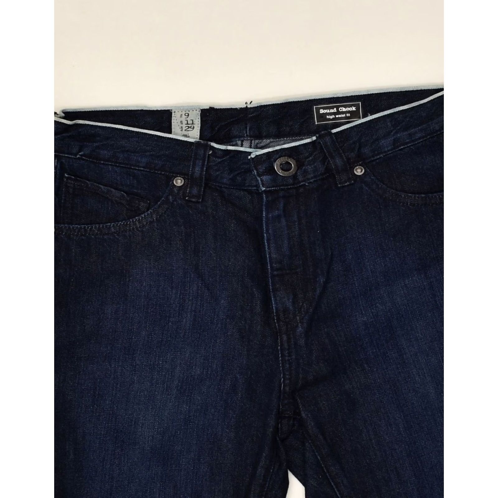 Volcom VOLCOM Womens High Waist Skinny Jeans Navy Blue Cotton Size M W29 L35 US 9 Medium Size 32" / US 10 / IT 46 - 4 Thumbnail