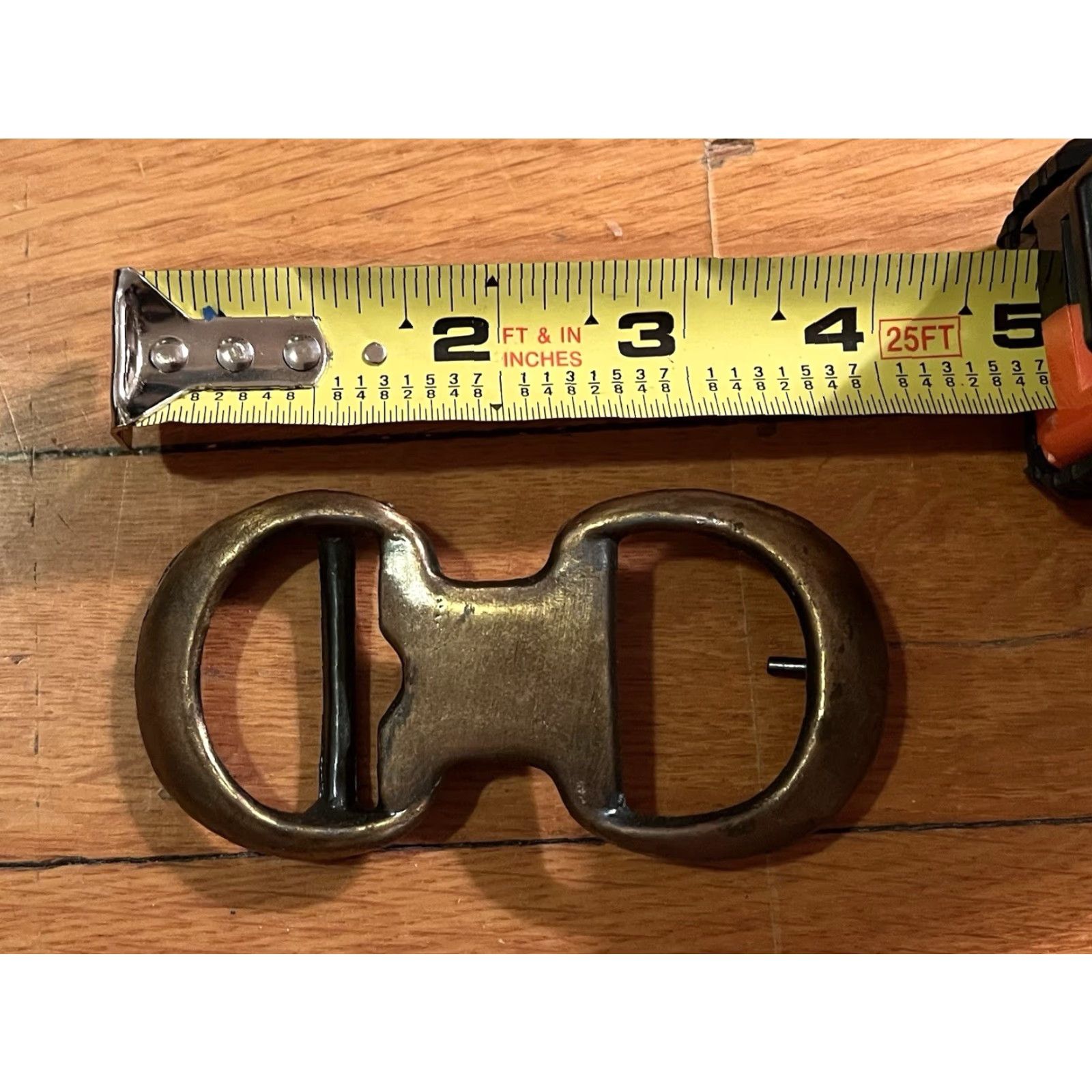Vintage VINTAGE Accurate Belt Buckle Double Loop Figure 8 Gold Brass 70s Cowboy Western Mod GoGo 4 in Adult Unisex Mens Womens Size ONE SIZE - 5 Thumbnail