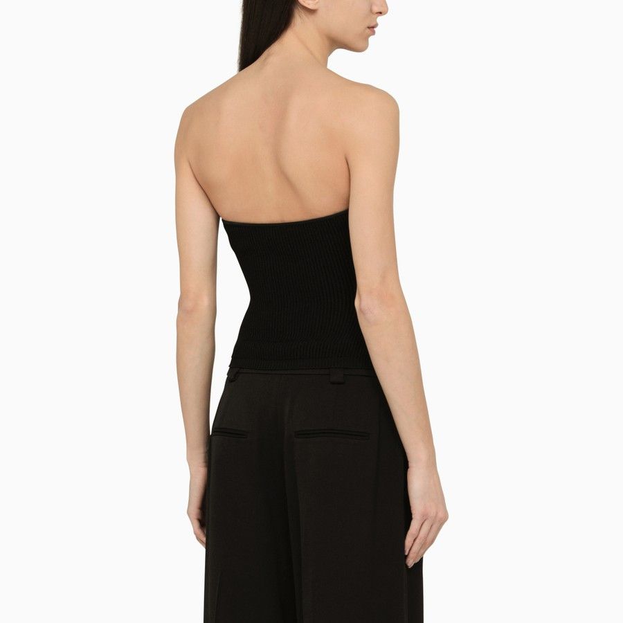 KHAITE o1d2blof0824 Ribbed Jericho Top in Black Size M / US 6-8 / IT 42-44 - 3 Thumbnail
