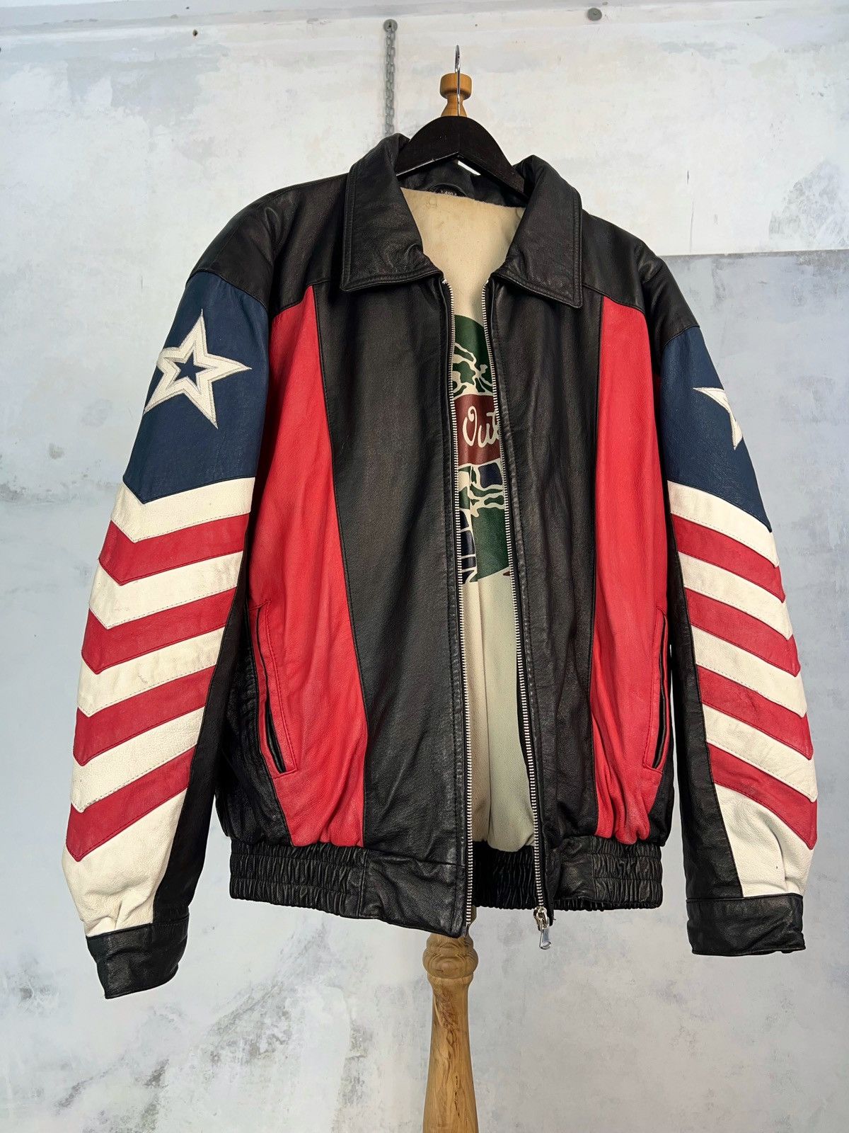 Vintage Vintage USA Leather Jacket Size M - L Size US M / EU 48-50 / 2 - 2 Thumbnail