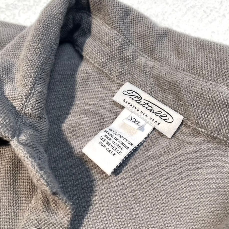 Vintage Barneys New York Shirt Polo Mens 2XL Gray Henley 100% Cotton Designer Casual Short Sleeve Golf Theme Mens Size US XXL / EU 58 / 5 - 4 Thumbnail