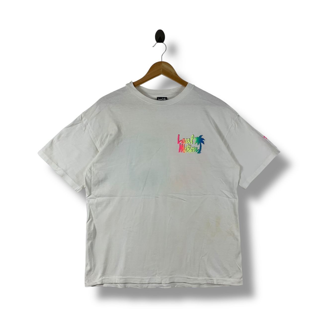 Vintage Vintage 90s LOCAL MOTION big logo back hit Surfing tee Size US L / EU 52-54 / 3 - 2 Thumbnail