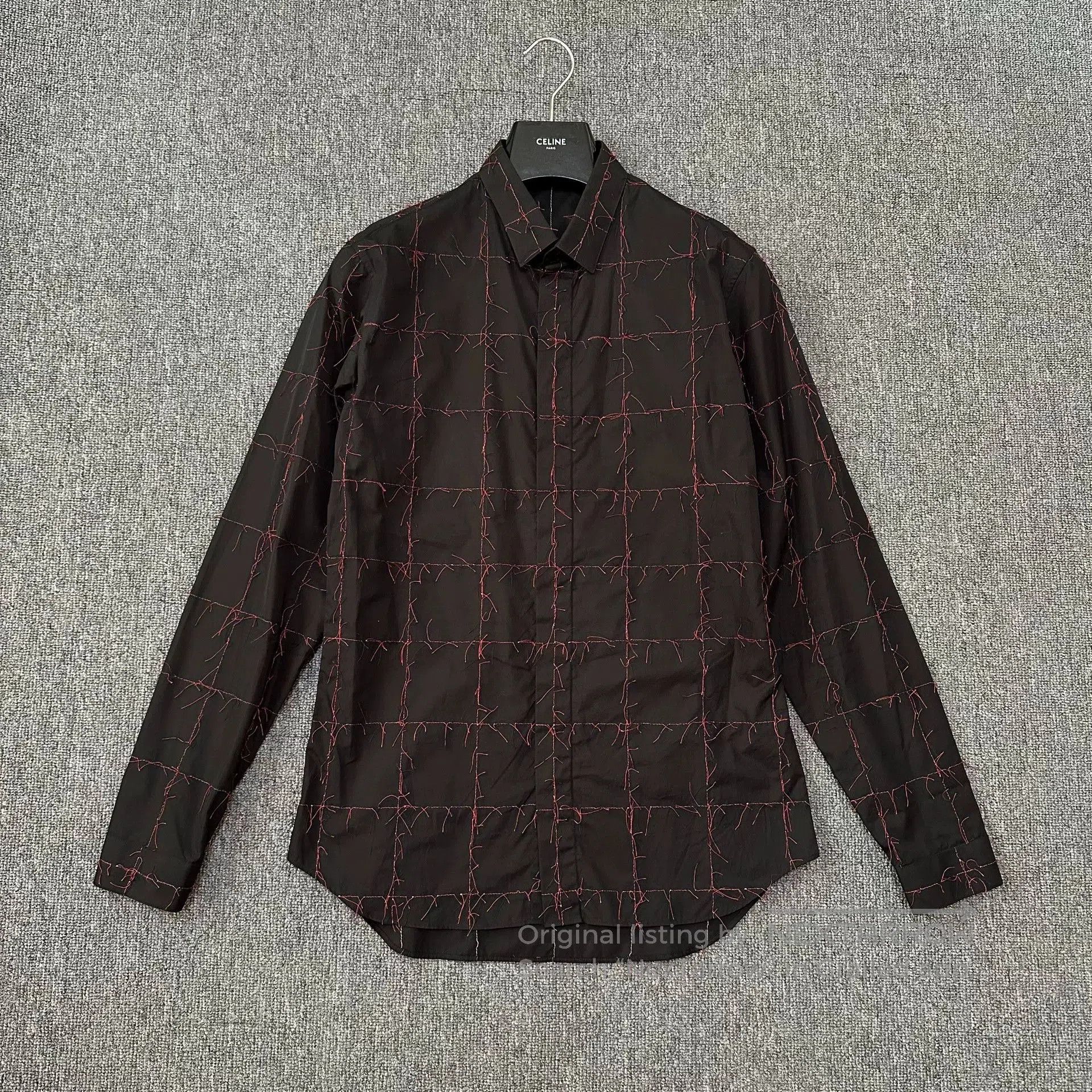 Dior Dior Homme Red Stitch Runway Shirt. Size US M / EU 48-50 / 2 - 1 Thumbnail