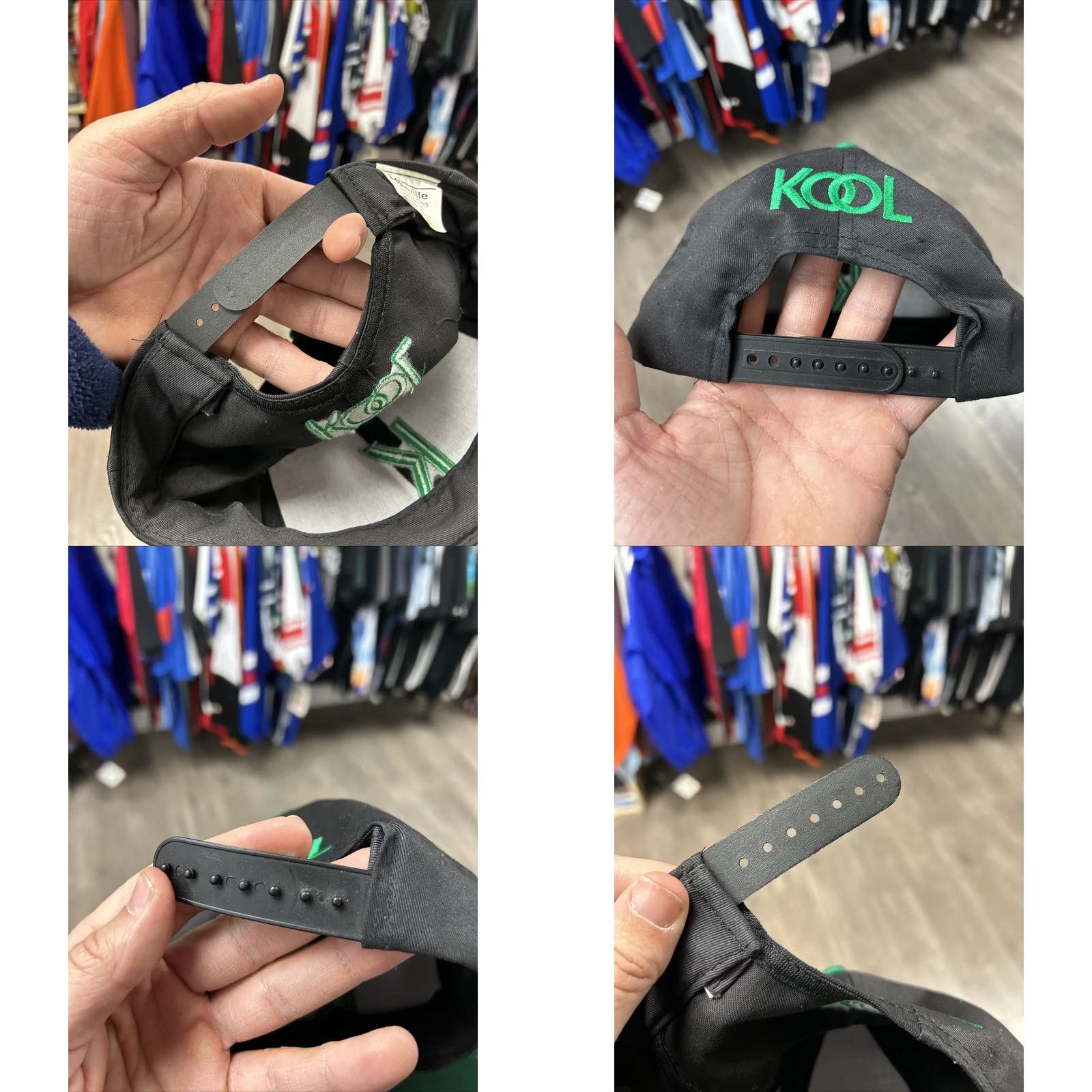 Vintage VINTAGE Kool Cigarettes Snapback Hat Cap K Black & Green Letter Adjustable 90s Logo Unisex Adults Size ONE SIZE - 8 Thumbnail
