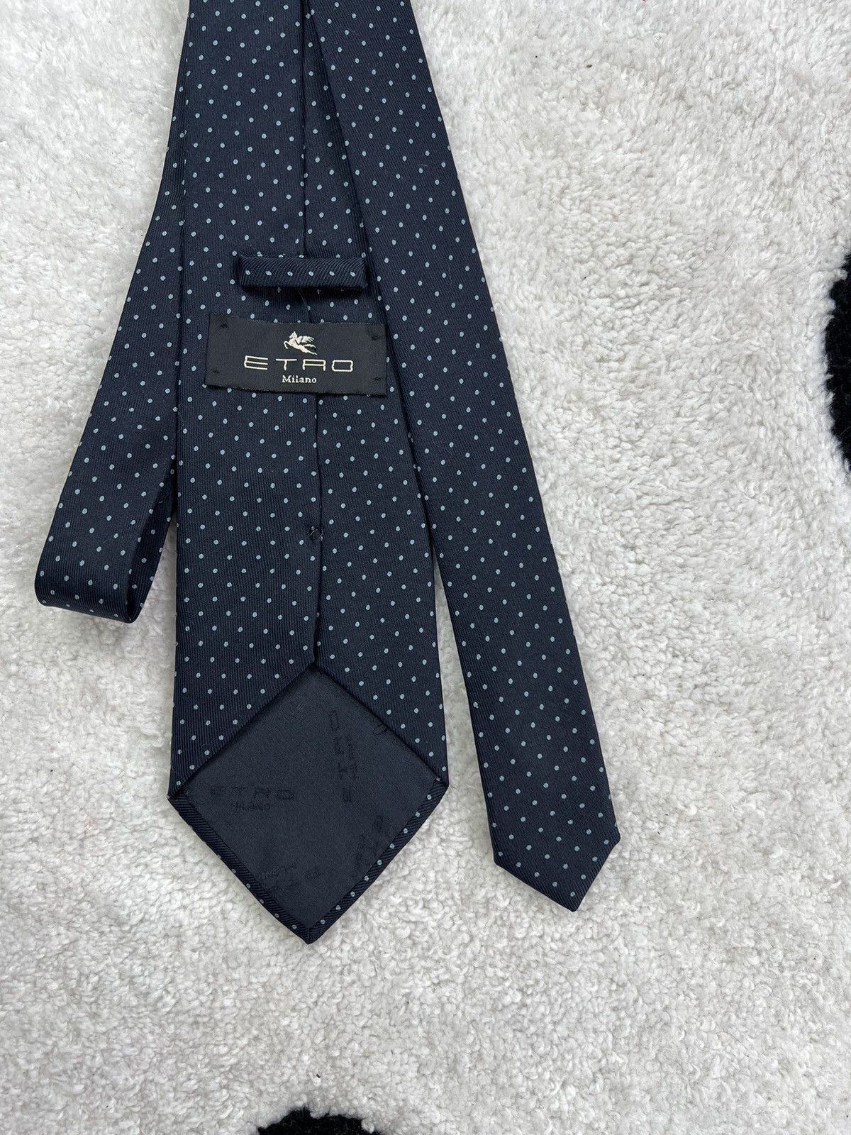 Etro Vintage Etro Italy Silk Geometric Blue Luxury Tie Size ONE SIZE - 9 Thumbnail