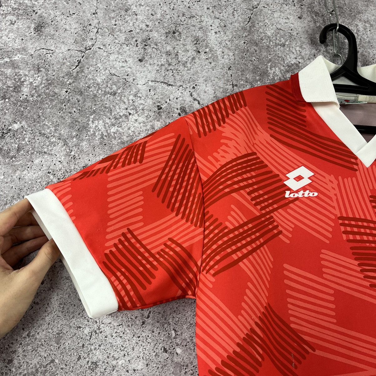 Lotto Sport × Vintage Vintage 90’s Lotto Soccer Jersey #9 TOSUN Red Tee Size L Size US L / EU 52-54 / 3 - 3 Thumbnail