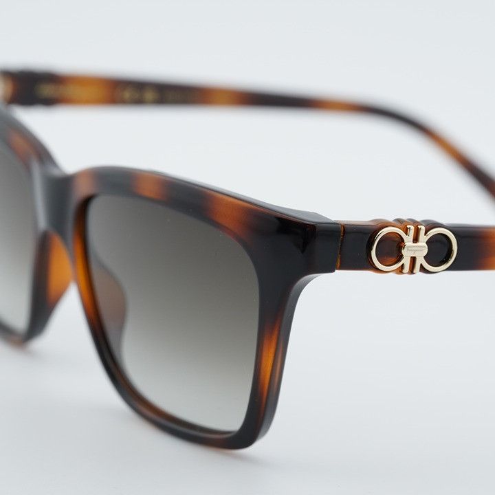 Salvatore Ferragamo Salvatore Ferragamo SF1027S 214 Sunglasses Havana Square Size ONE SIZE - 3 Thumbnail