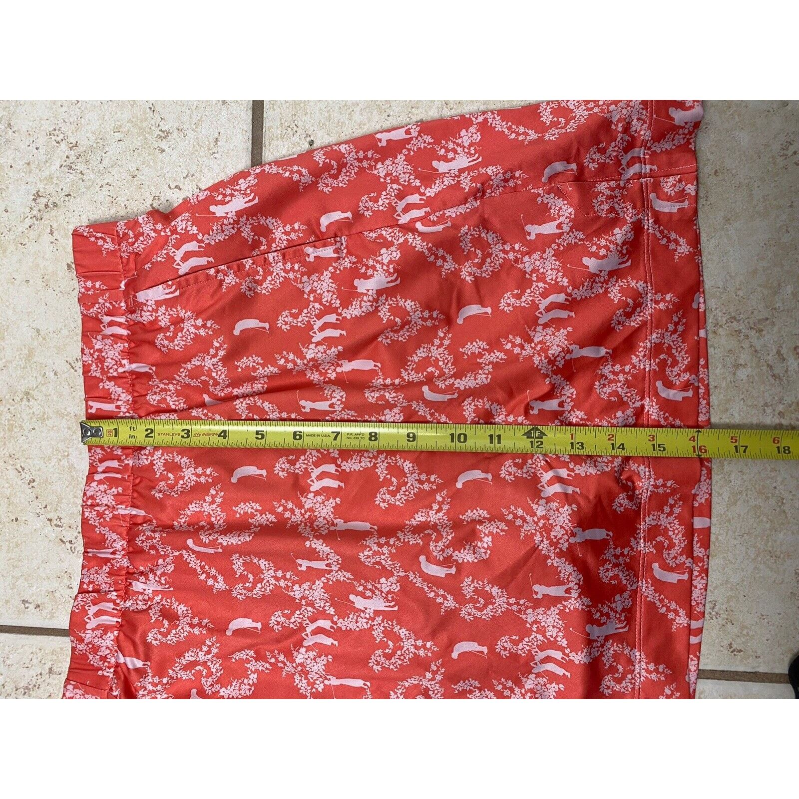 Nike Nike Golf Dri Fit Golfer Print Athletic Skirt Skort M Orange Size 30" / US 8 / IT 44 - 12 Thumbnail