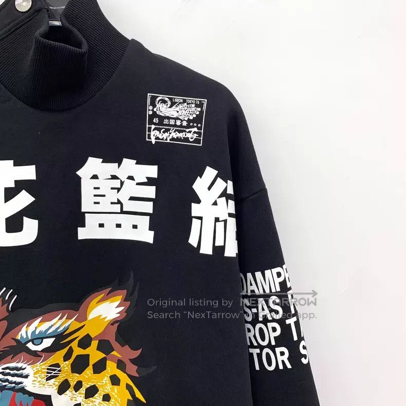 Kenzo Kenzo Black Leopard Lettering Printed Cotton High Neck Lon Size US M / EU 48-50 / 2 - 3 Thumbnail