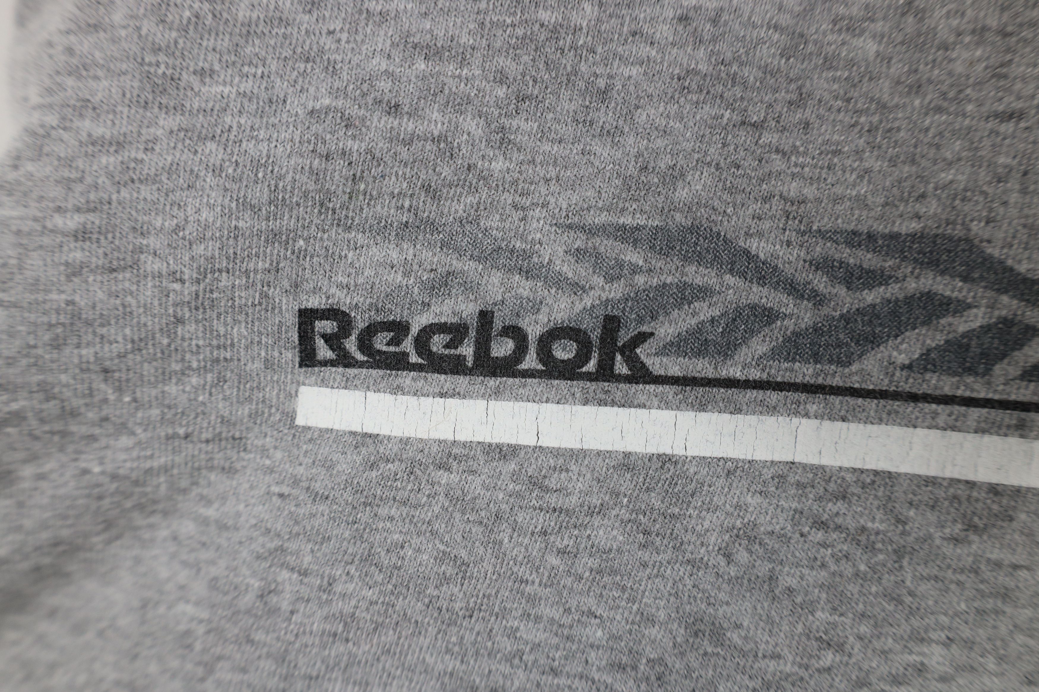 Reebok × Vintage Vintage 90s Reebok Long Sleeve T-Shirt Heather Gray USA Size US M / EU 48-50 / 2 - 5 Thumbnail
