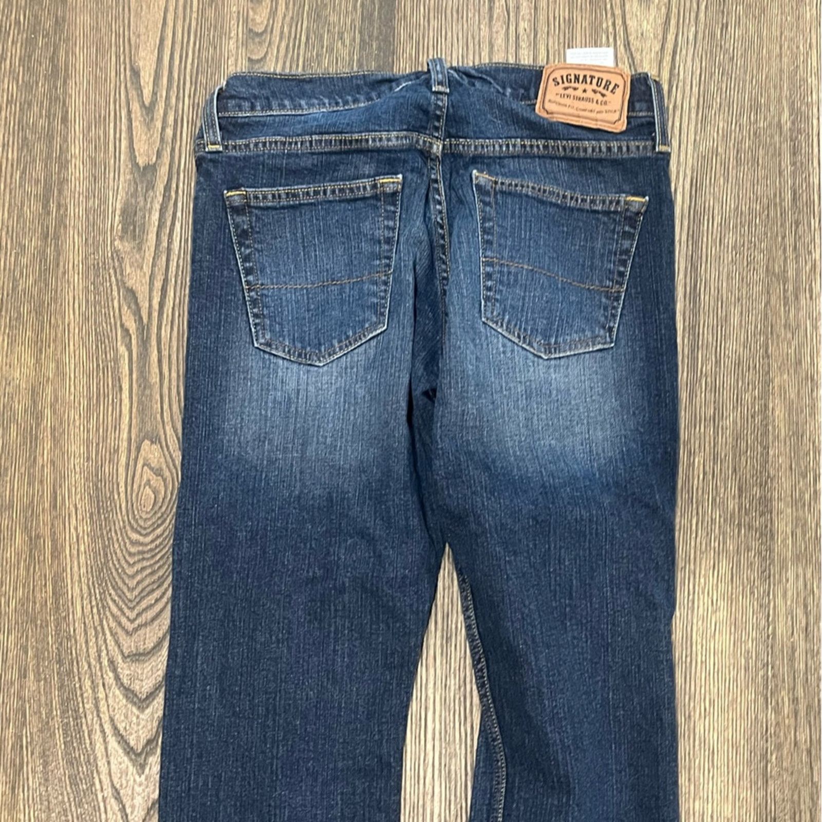 Levi's Levis Signature Straight Jeans Mid Rise Whisker Size US 30 / EU 46 - 13 Thumbnail