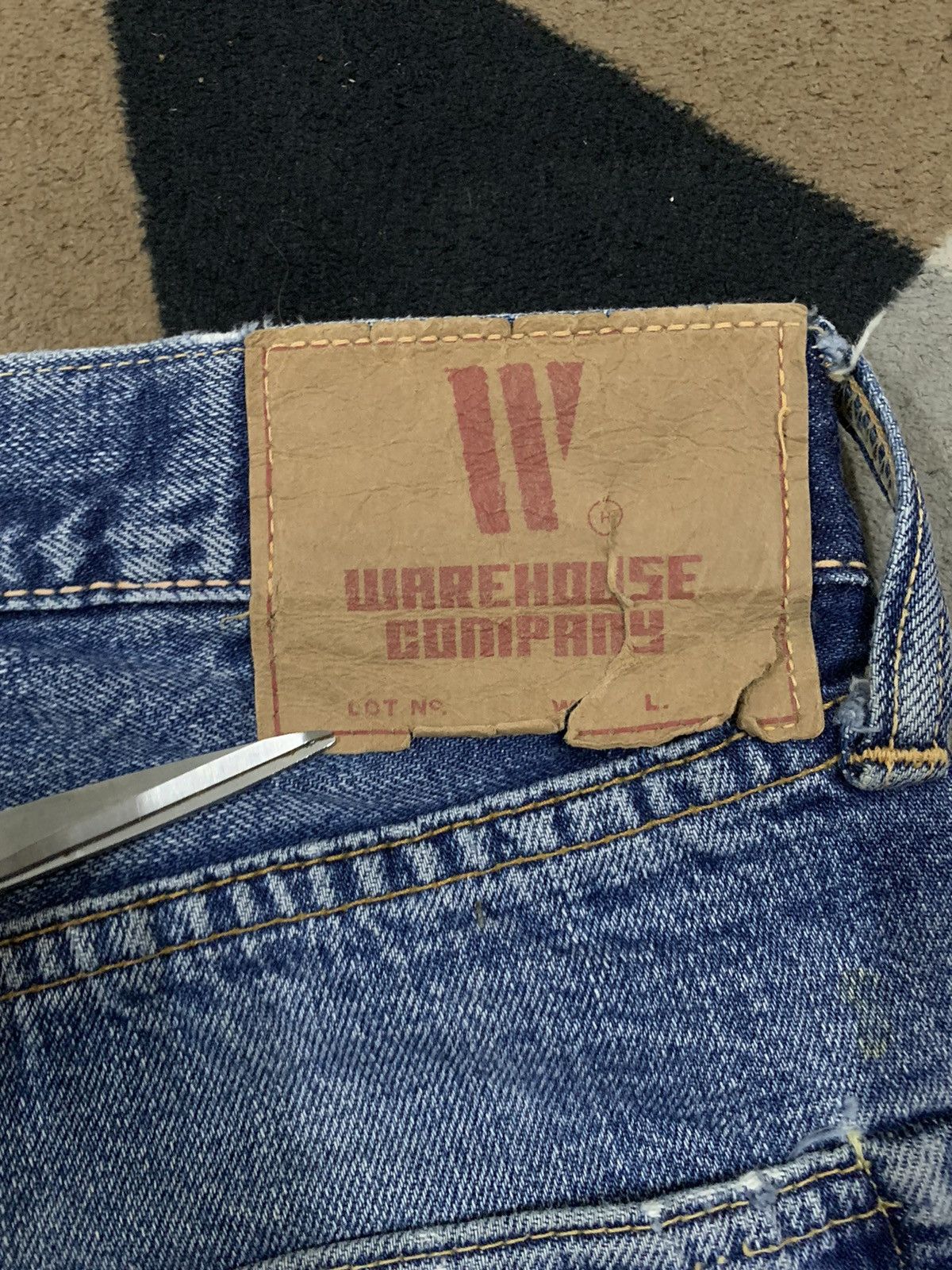 Sugar Cane Vintage 90s Warehouse & Co Selvedge Loose Distressed Jorts Size US 33 - 14 Thumbnail