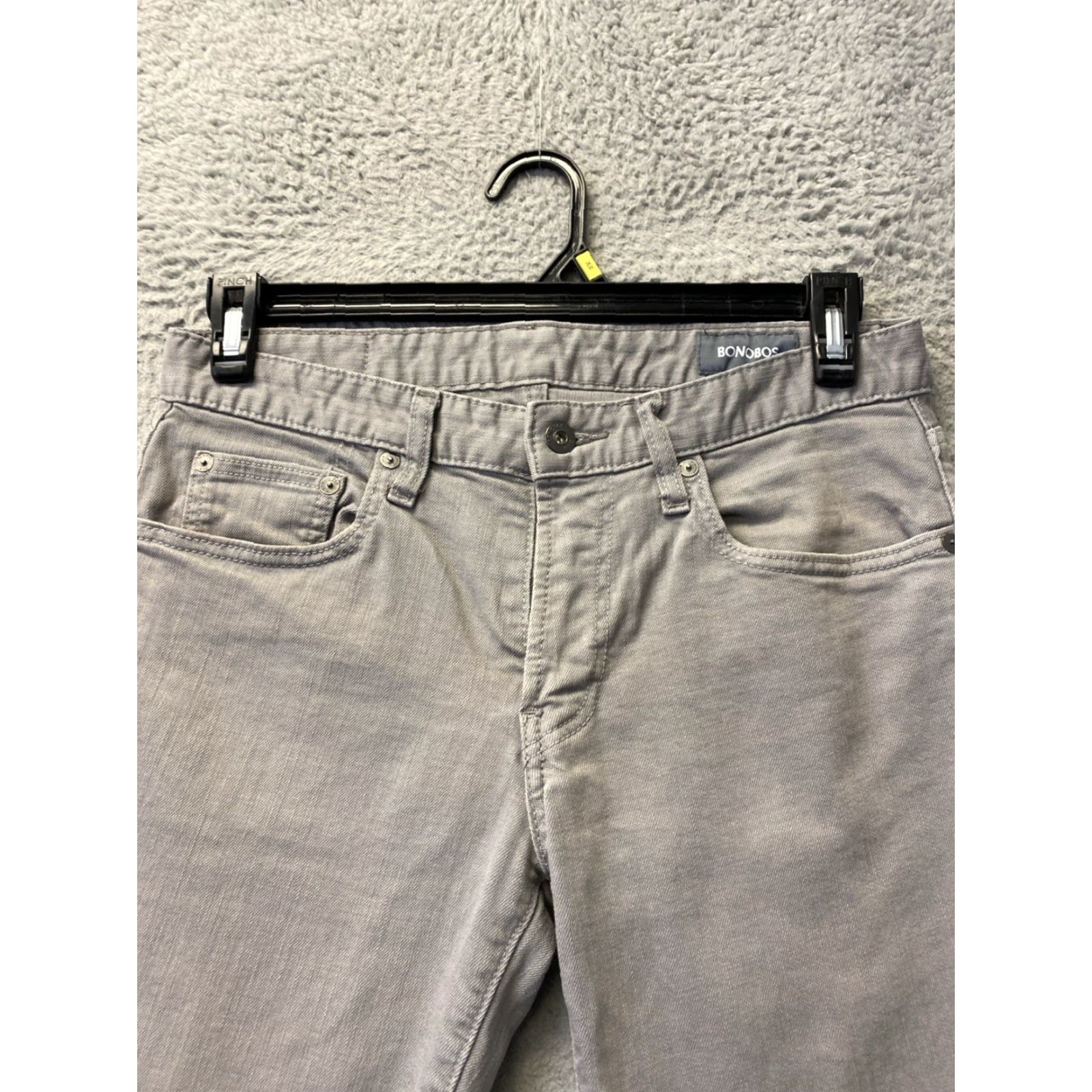 Bonobos Bonobos Jeans Men's 30 x 34 Gray Slim Denim Straight Leg Medium Wash /0400 Size US 30 / EU 46 - 2 Thumbnail