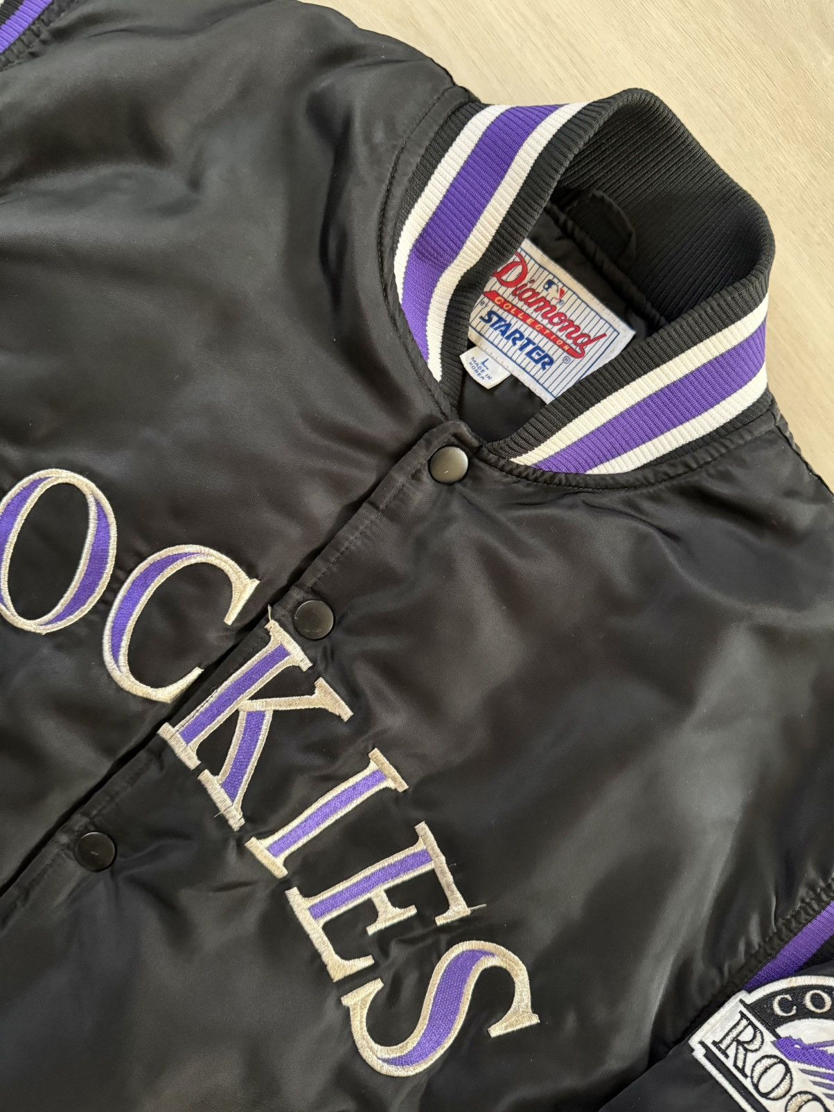 Starter VTG Colorado Rockies Starter Diamond Coll Sz L Purple Lining Size US L / EU 52-54 / 3 - 4 Thumbnail
