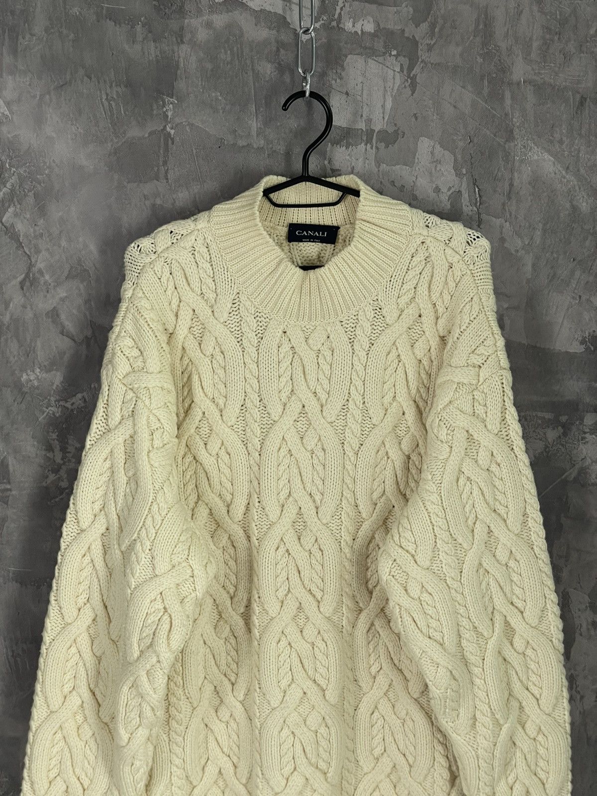 Canali Canali Avant Garde Luxury Chain Knit Sweater Size US L / EU 52-54 / 3 - 2 Thumbnail
