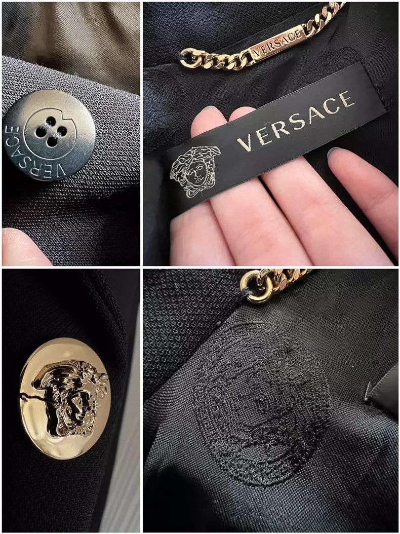 Versace Versace Medusa silver buckle wool slim fit blazer casual s Size S / US 4 / IT 40 - 7 Thumbnail