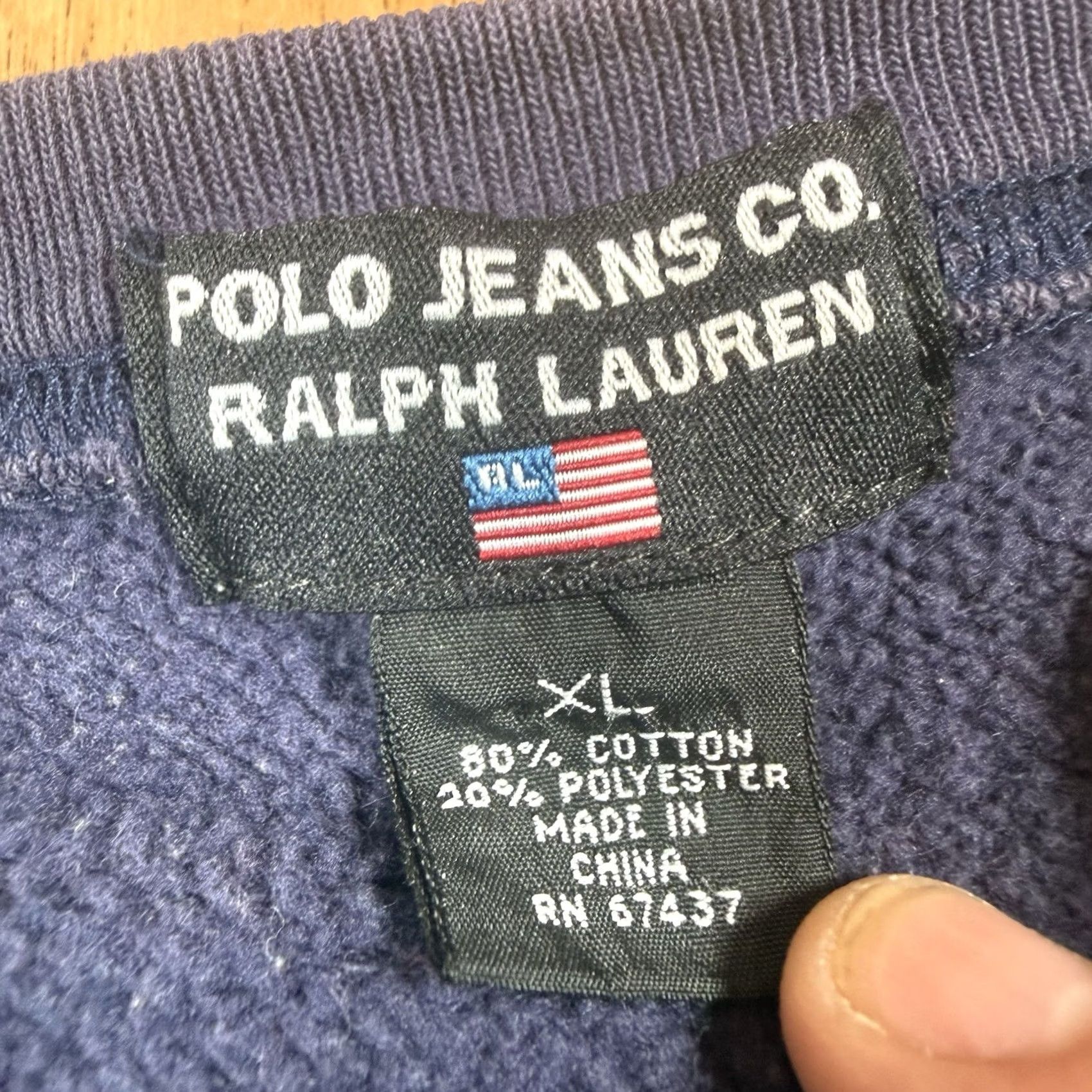 Ralph Lauren VTG Ralph Lauren Polo Jeans Co Sweatshirt Mens XL USA Flag Multicolor Pullover Sweater Mens Size US XL / EU 56 / 4 - 4 Thumbnail