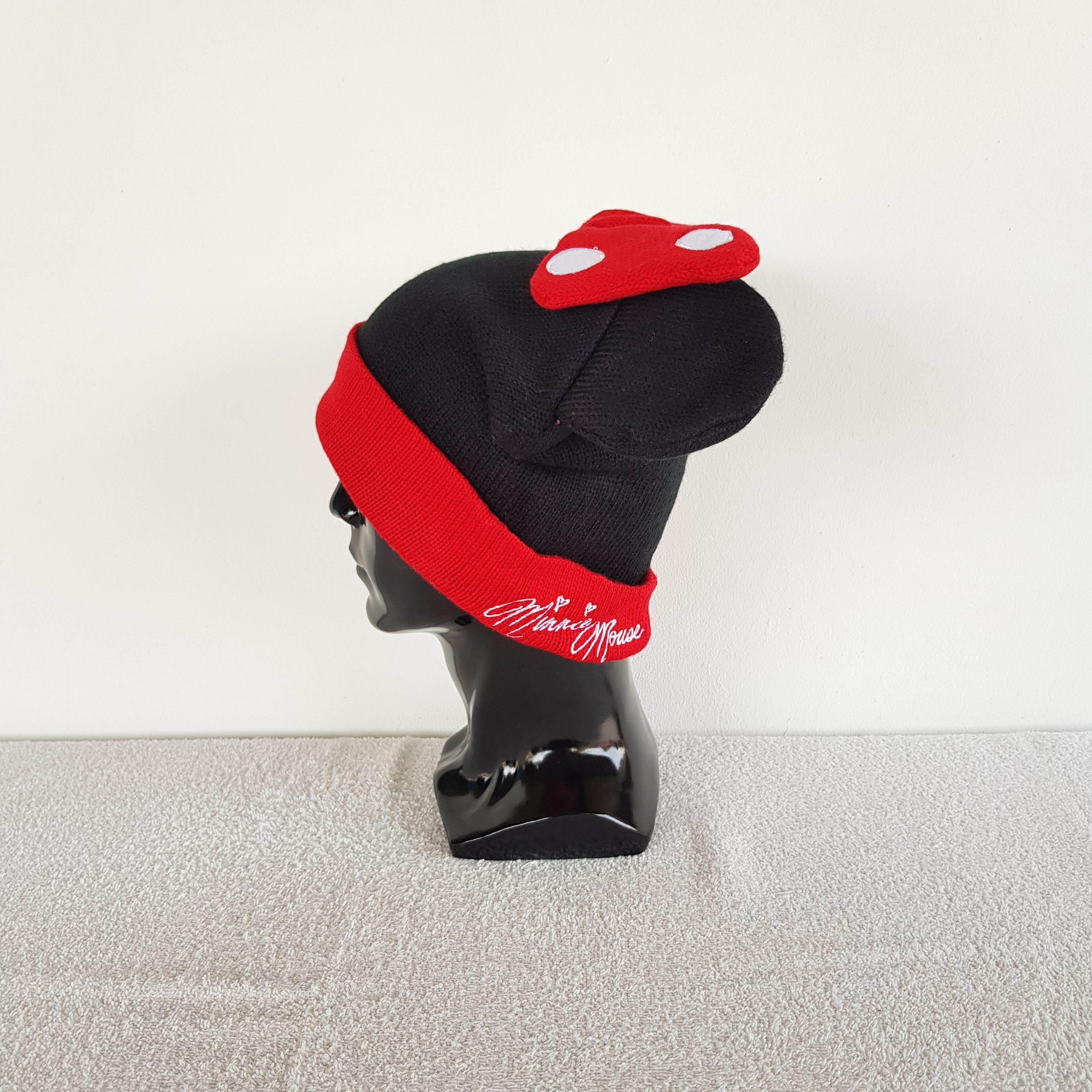 Disney Vintage Minnie Mouse Beanie Y2K Cartoon Ribbon Snow Caps Hat Size ONE SIZE - 5 Thumbnail