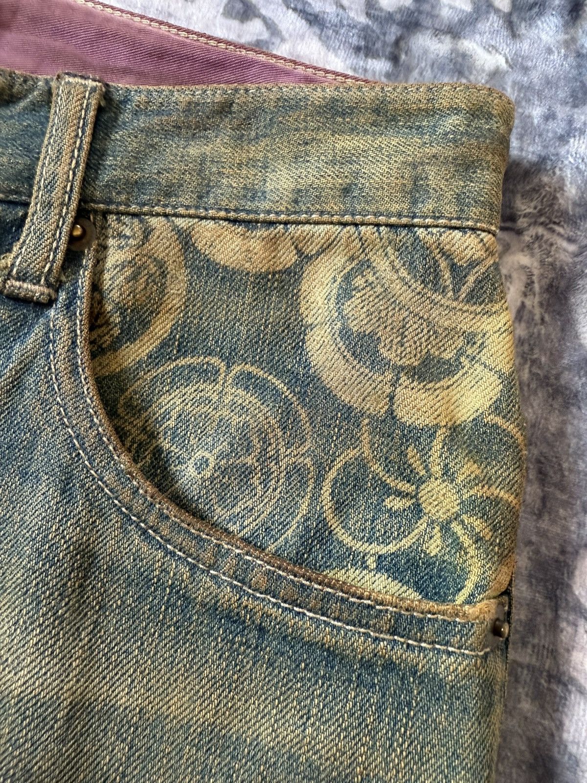 Blue Blue Japan × Japanese Brand × KOJIMA GENES Karakuri Japan Artisanal Double Pocket Mud Wash Baggy Jeans Size US 30 / EU 46 - 16 Thumbnail