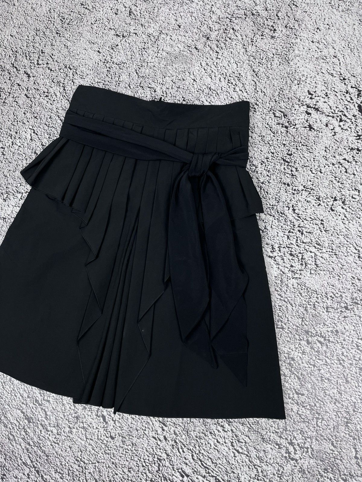 Sportmax Vintage Spotmax Max Mara pleated asymmetric belted skirt Size XS / US 0-2 / IT 36-38 - 2 Thumbnail