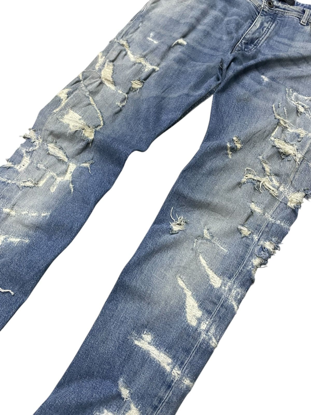 Diesel × Diesel Black Gold Diesel Black Gold Stacked Distressed Heavy Stitched Jeans Size US 34 / EU 50 - 4 Thumbnail