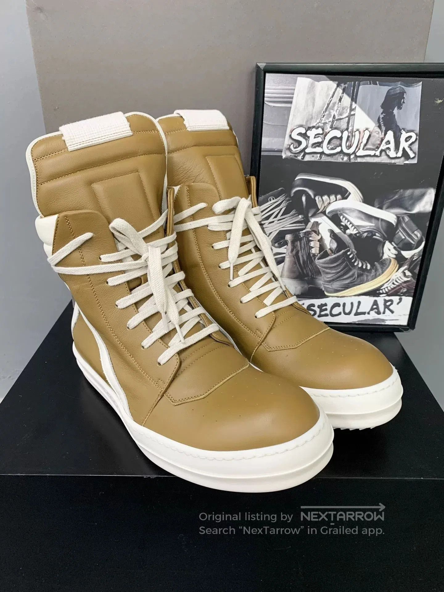 Rick Owens rick owens geobasket yellow leather casual shoes. Size US 7 / EU 40 - 1 Thumbnail