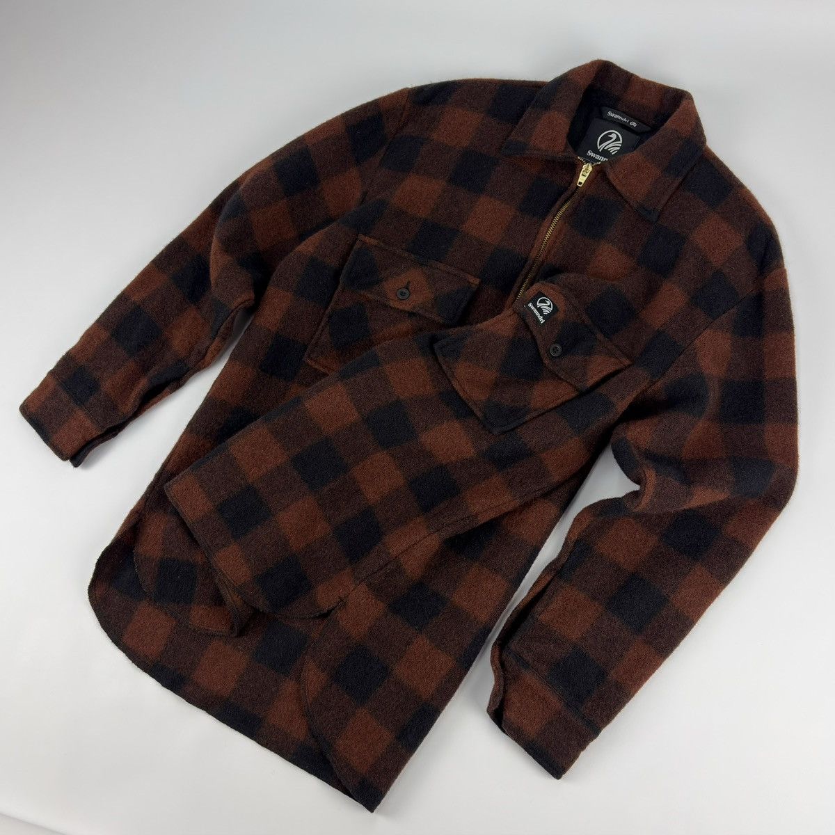 New Zealand Outback Swanndri Ranger Wool Zip Bush shirt Flannel Size US L / EU 52-54 / 3 - 6 Thumbnail