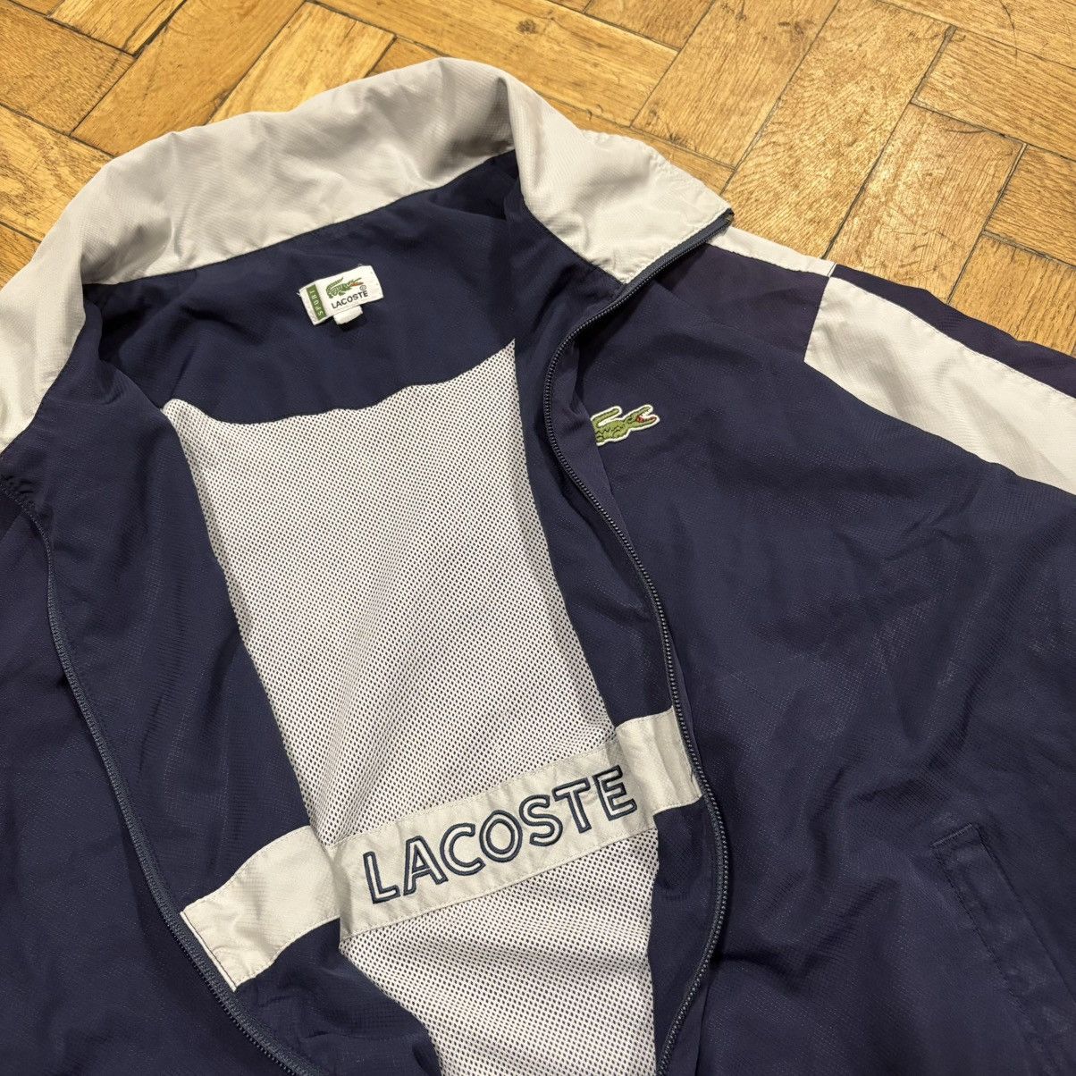 Lacoste Vintage Lacoste Track Jacket Embroidered Logo Drill Y2K USA Size US L / EU 52-54 / 3 - 5 Thumbnail