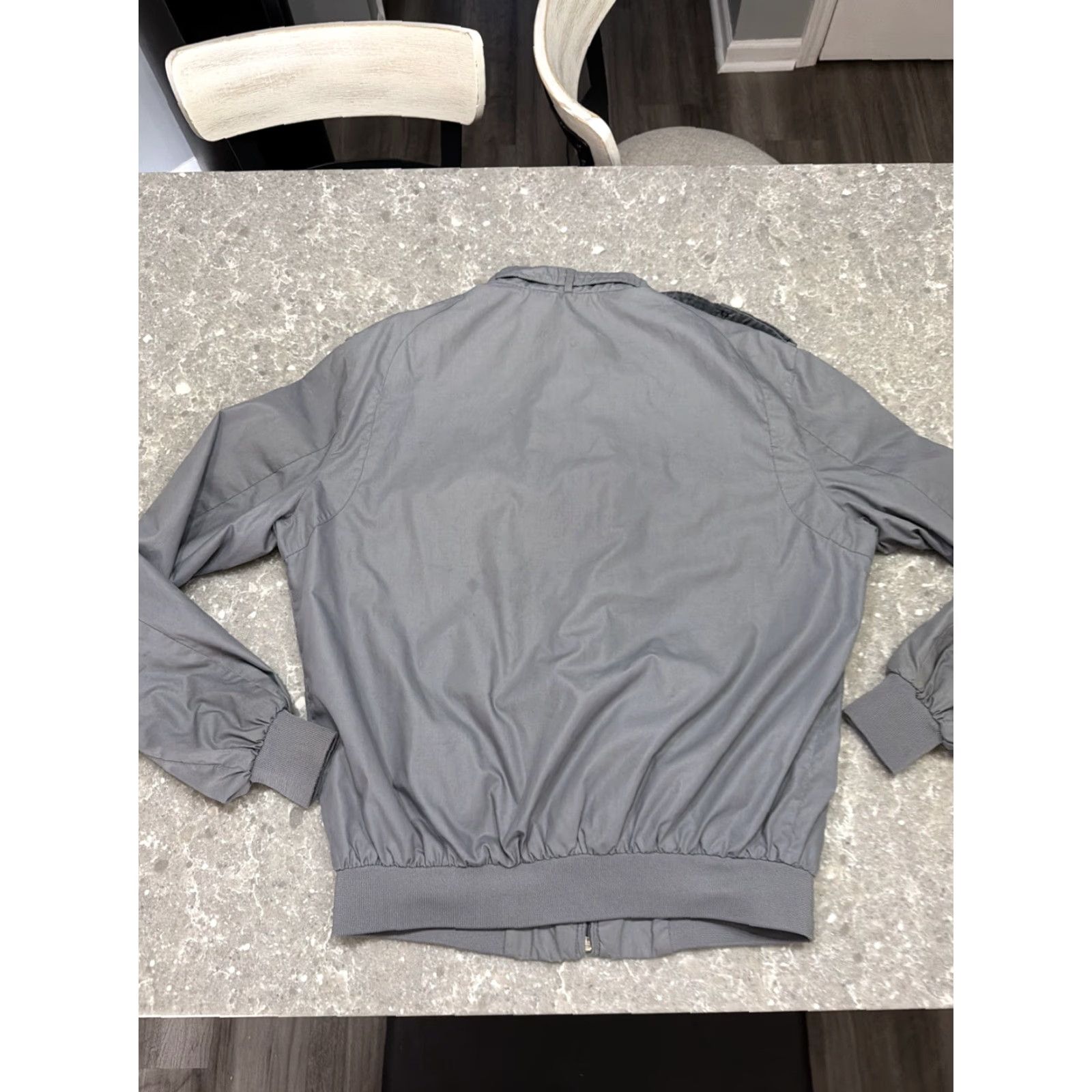 Members Only VINTAGE Members Only Jacket Mens 46L Gray Bomber Jacket Long Sleeve Zipper Pockets Size US XXL / EU 58 / 5 - 6 Thumbnail