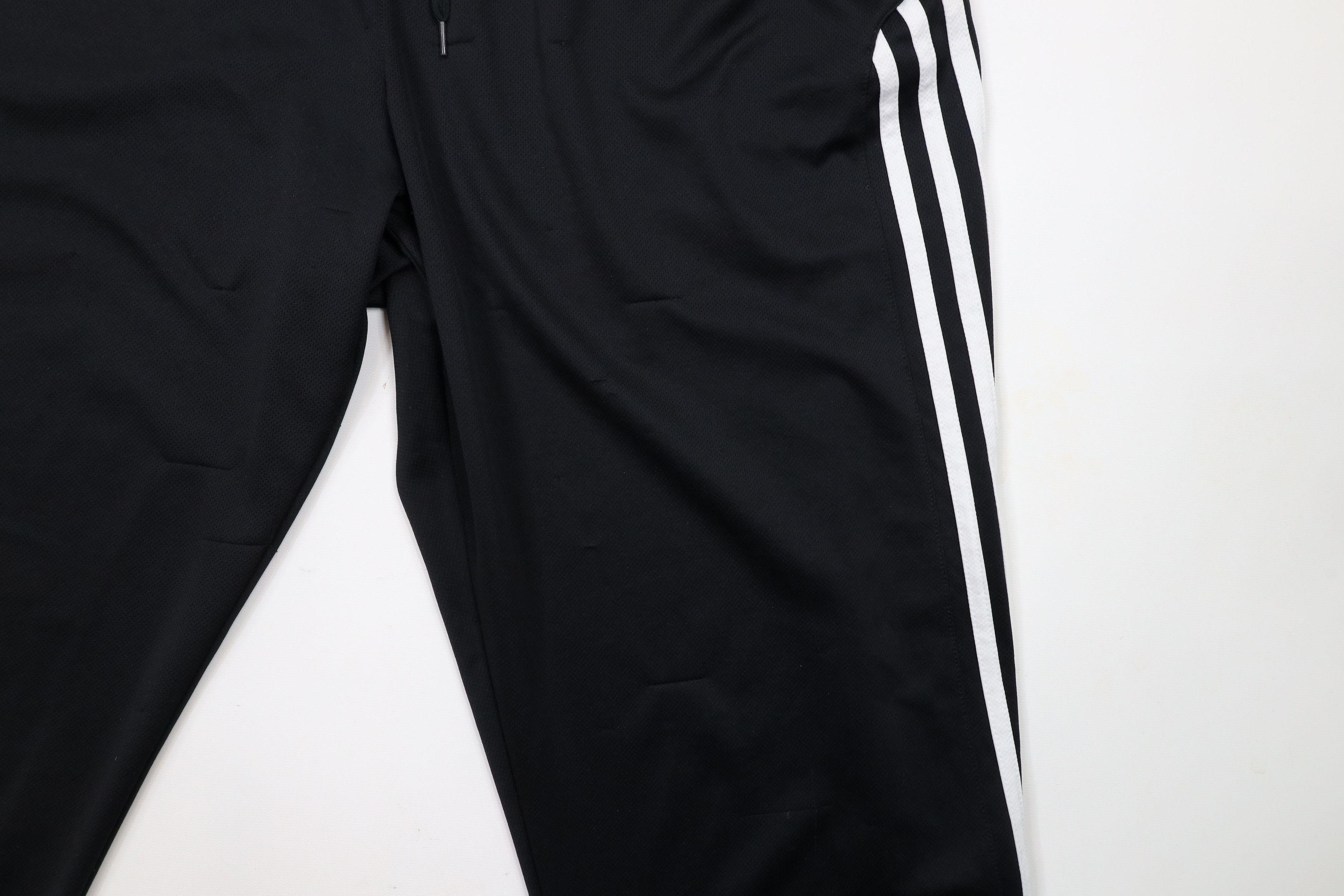 Adidas × Vintage Vintage Y2K Adidas Spell Out Striped Wide Leg Pants Black Size US 38 / EU 54 - 6 Thumbnail