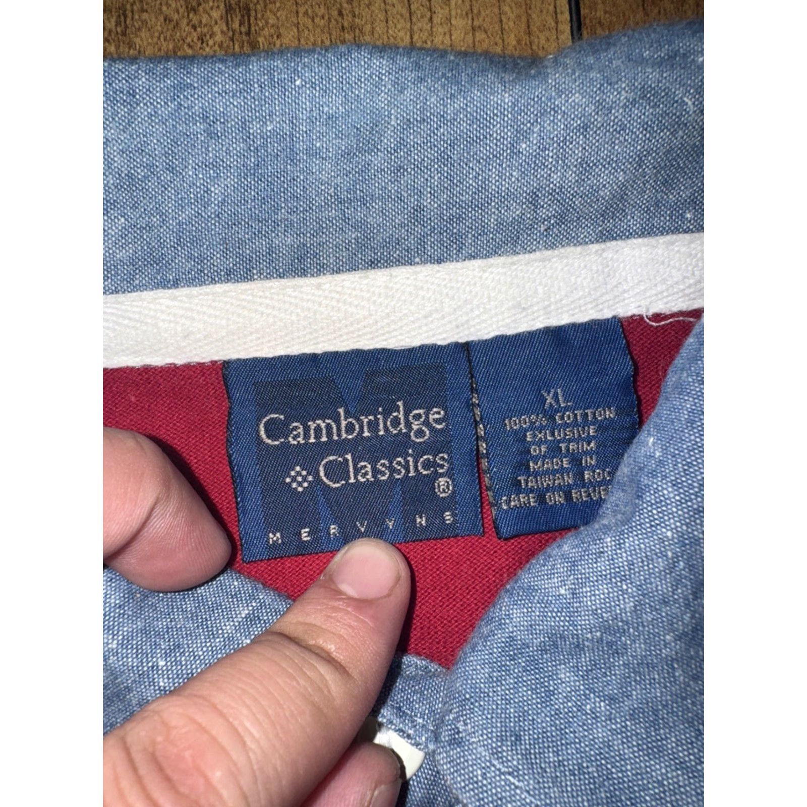 Vintage VINTAGE Cambridge Classic Rugby Shirt XL Red Multi Stripe 90s Long Sleeve Polo Mens Size US XL / EU 56 / 4 - 3 Thumbnail