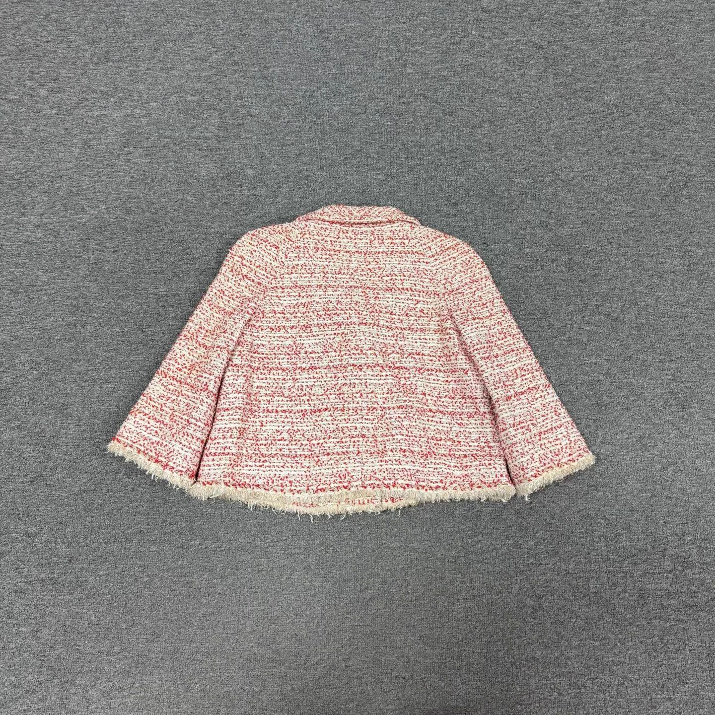 Chanel Chanel St. Tropez Pink Tweed Ostrich Feather 38 97N Size S / US 4 / IT 40 - 2 Thumbnail