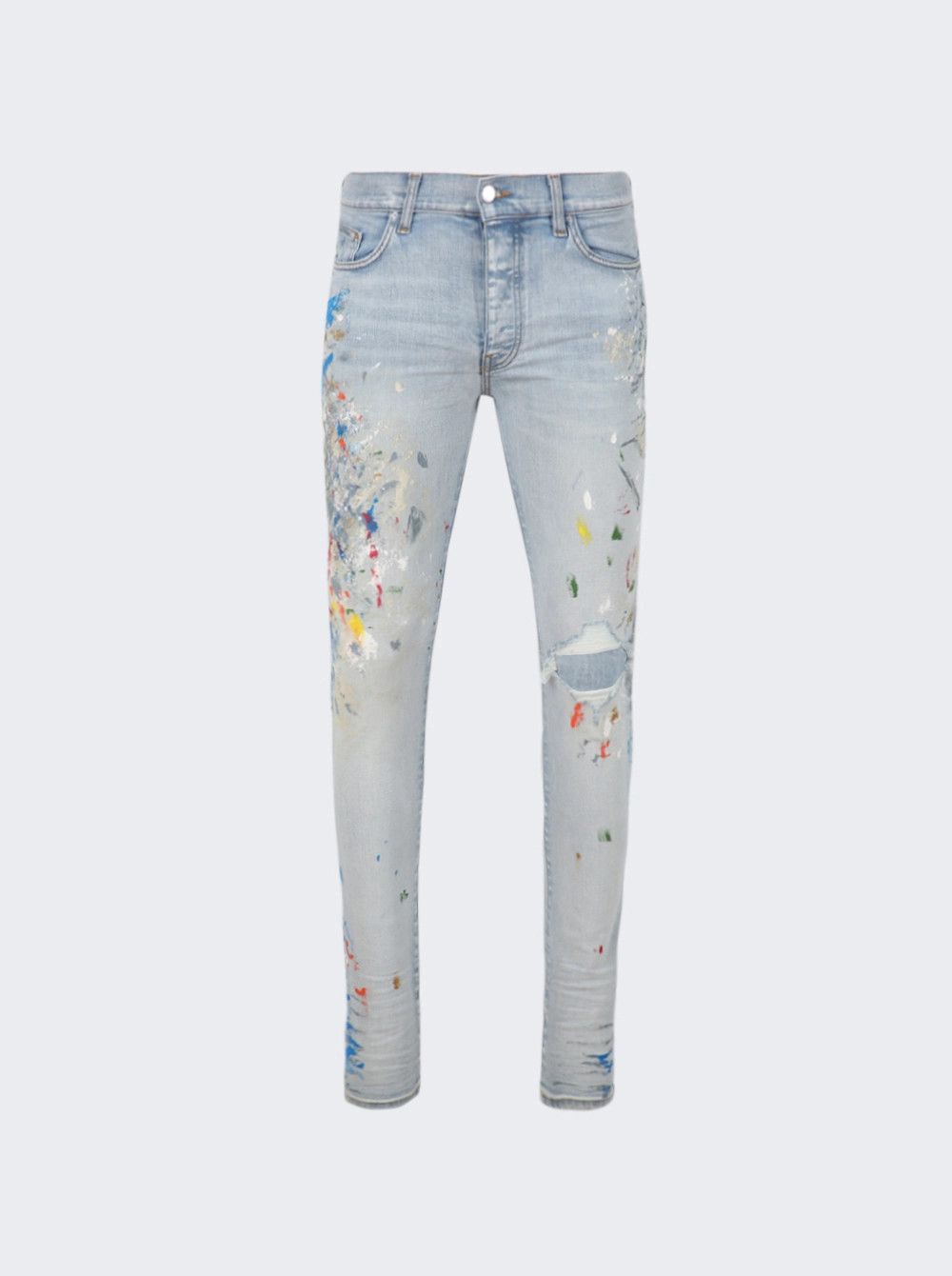 Amiri o1mle0925 Painter Jeans in Light Blue Size US 34 / EU 50 - 6 Thumbnail