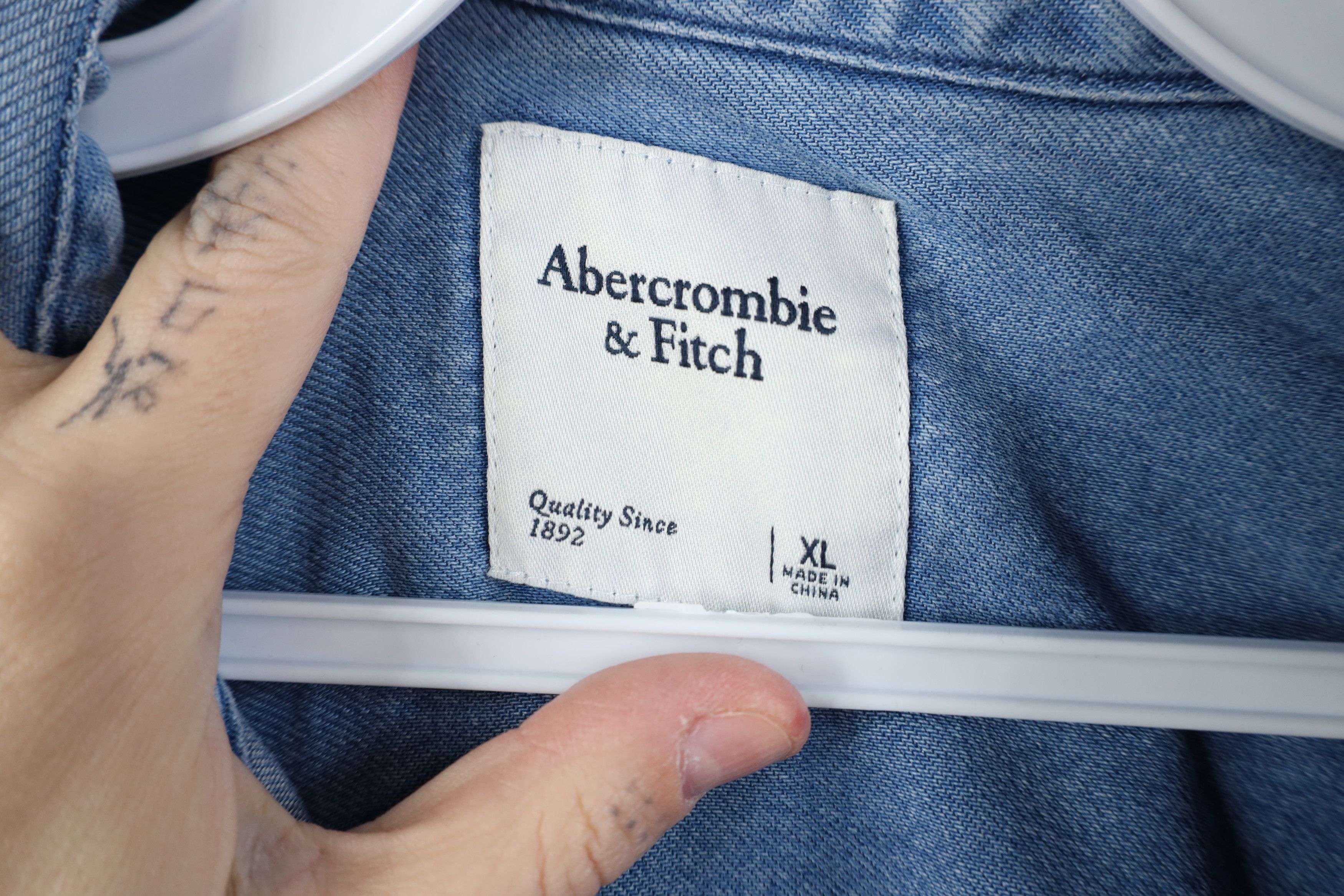 Abercrombie & Fitch Vintage Y2K Abercrombie & Fitch Oversized Denim Button Shirt Size XL / US 12-14 / IT 48-50 - 6 Thumbnail