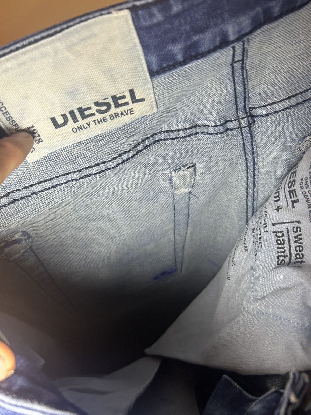 Diesel Diesel trompe l'oeil jean sweatpants Size US 34 / EU 50 - 21 Thumbnail