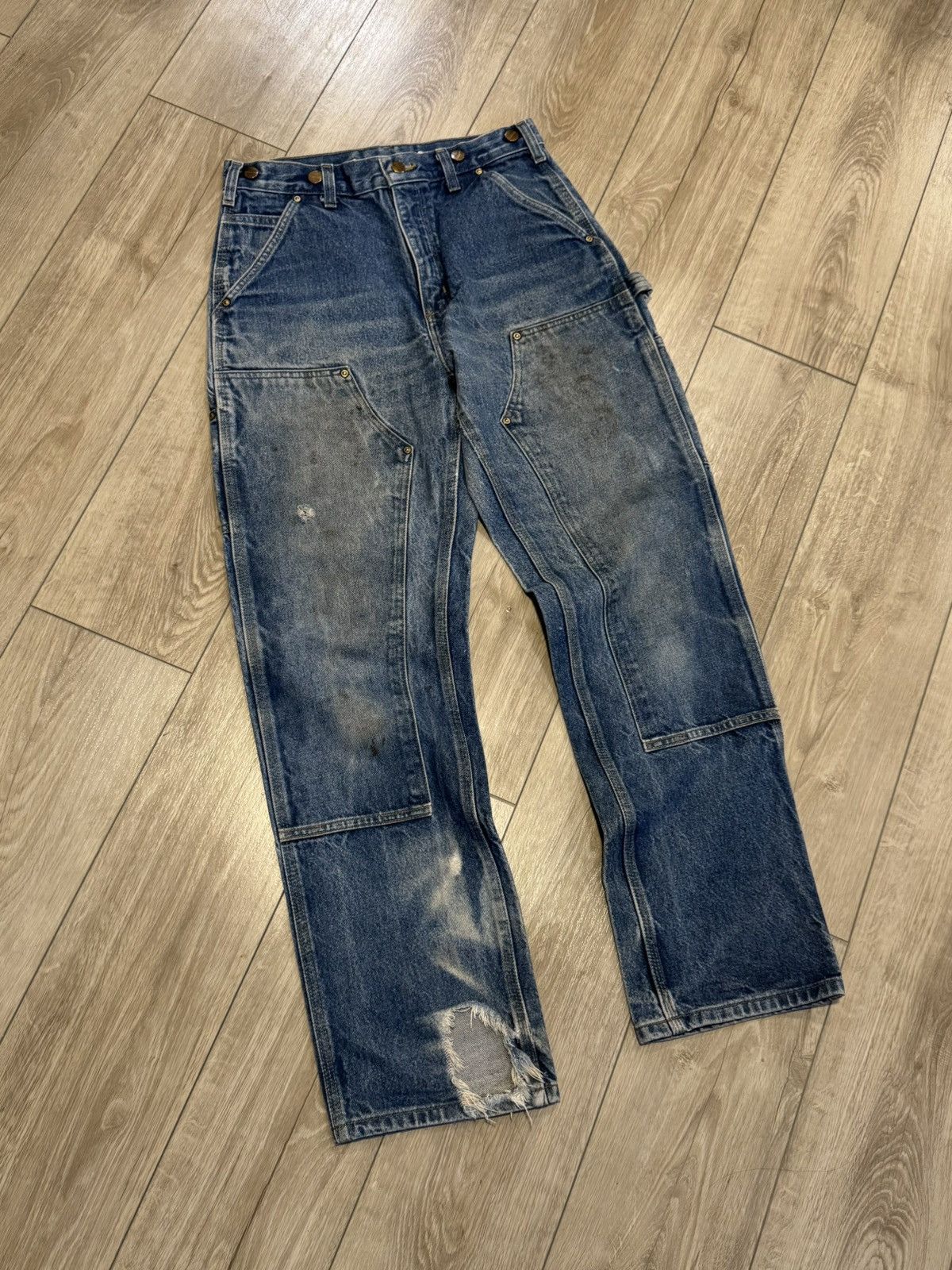 Carhartt Vintage Carhartt Double Knee Jeans Size US 32 / EU 48 - 2 Thumbnail