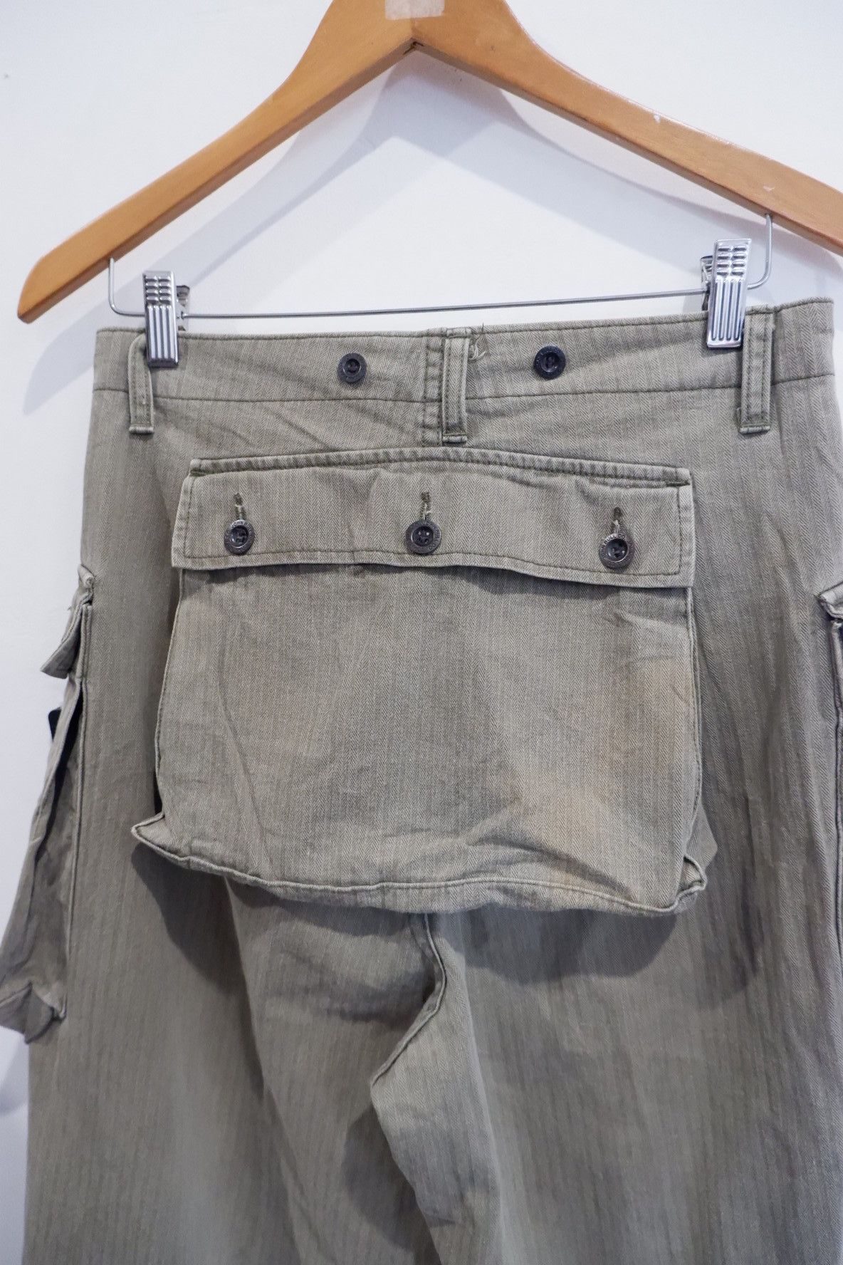 Japanese Brand Vintage Johnbull HBT Monkey Fatigue Pants Size US 30 / EU 46 - 4 Thumbnail
