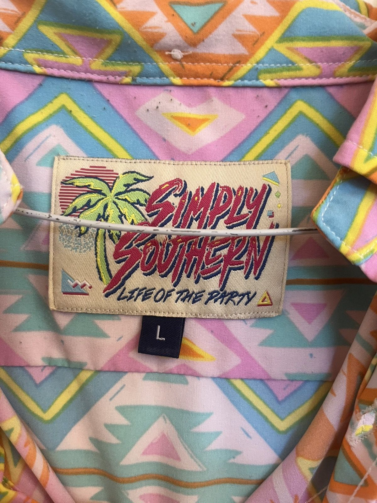 Other Simply Southern Shirt Mens L Aztec Print Life of the Party Size US L / EU 52-54 / 3 - 3 Thumbnail