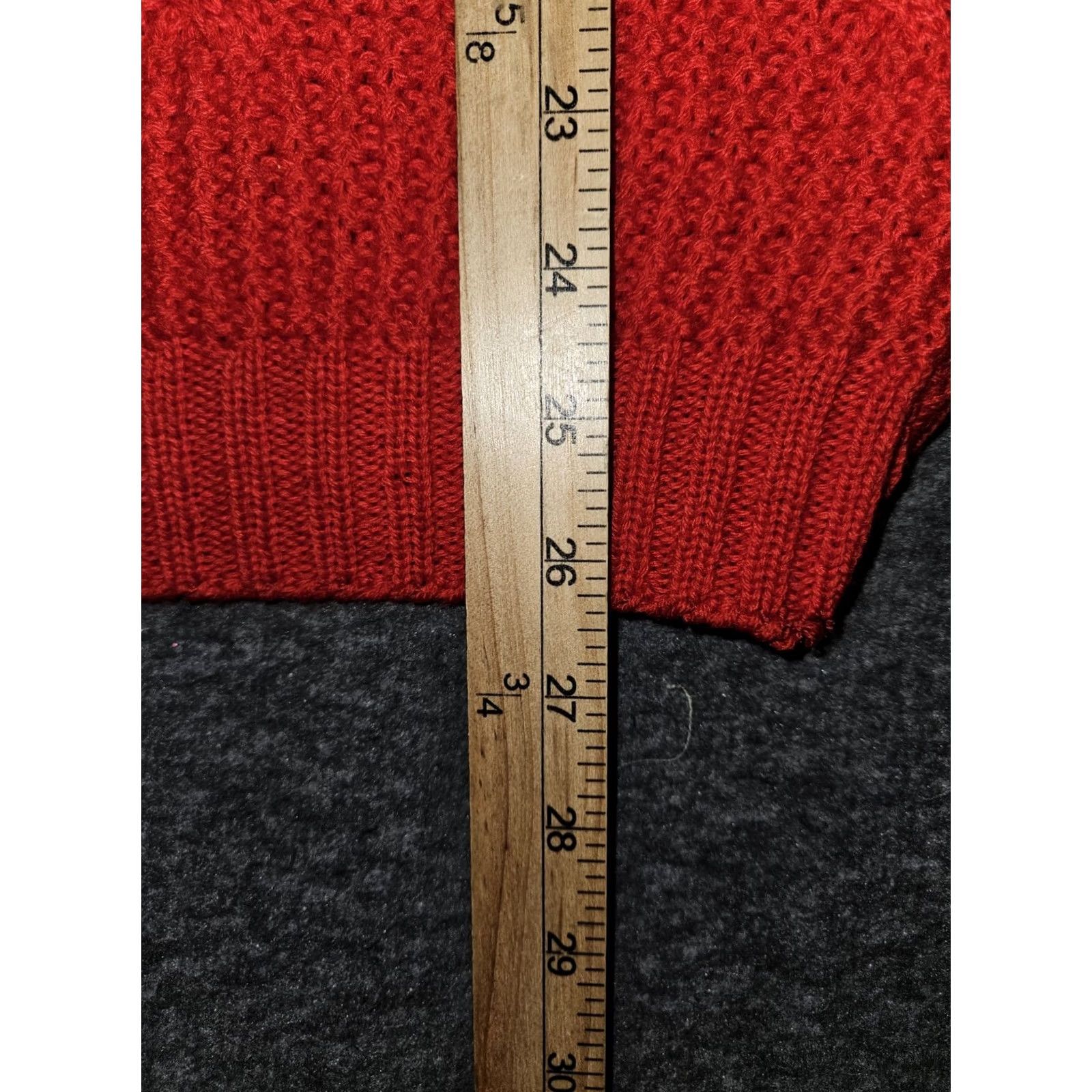Pendleton VINTAGE Pendleton Sweater Women's M Red Wool Mock Neck Cable Knit USA Size M / US 6-8 / IT 42-44 - 4 Thumbnail