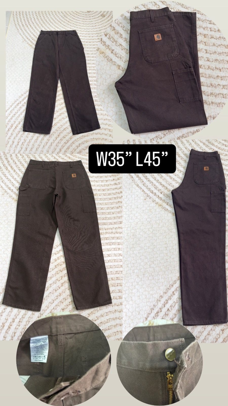 Carhartt Carhartt Carpenter Duck Work Pant Size US 35 - 7 Thumbnail