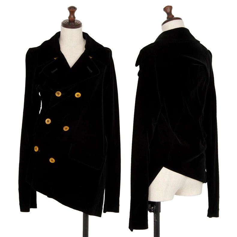Comme des Garcons Comme des Garcons Retro black velvet diagonal placket butt Size M / US 6-8 / IT 42-44 - 1 Thumbnail
