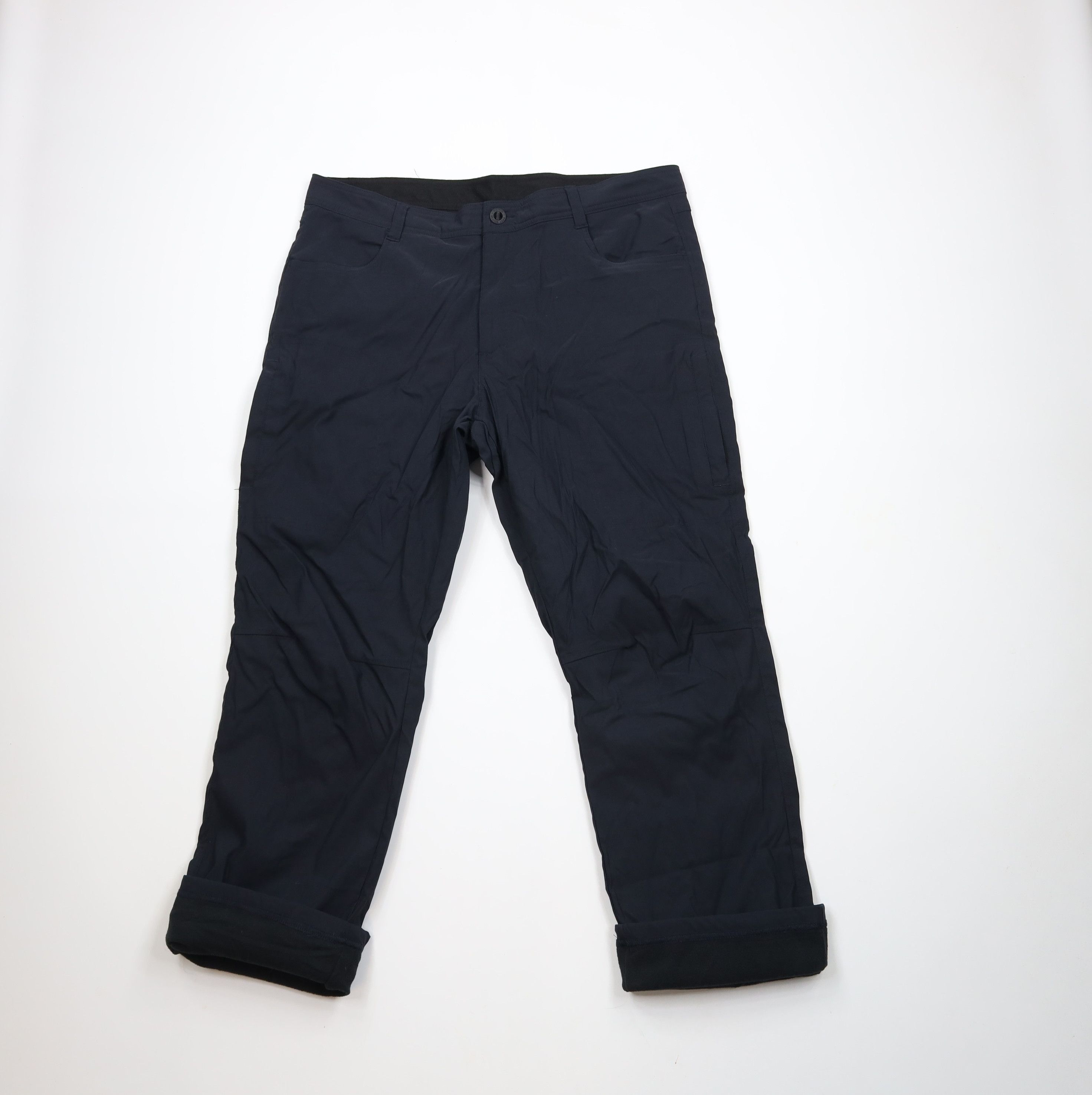 Orvis × Vintage Vintage Orvis Fleece Lined Stretch Wide Leg Pants Black Size US 38 / EU 54 - 1 Thumbnail