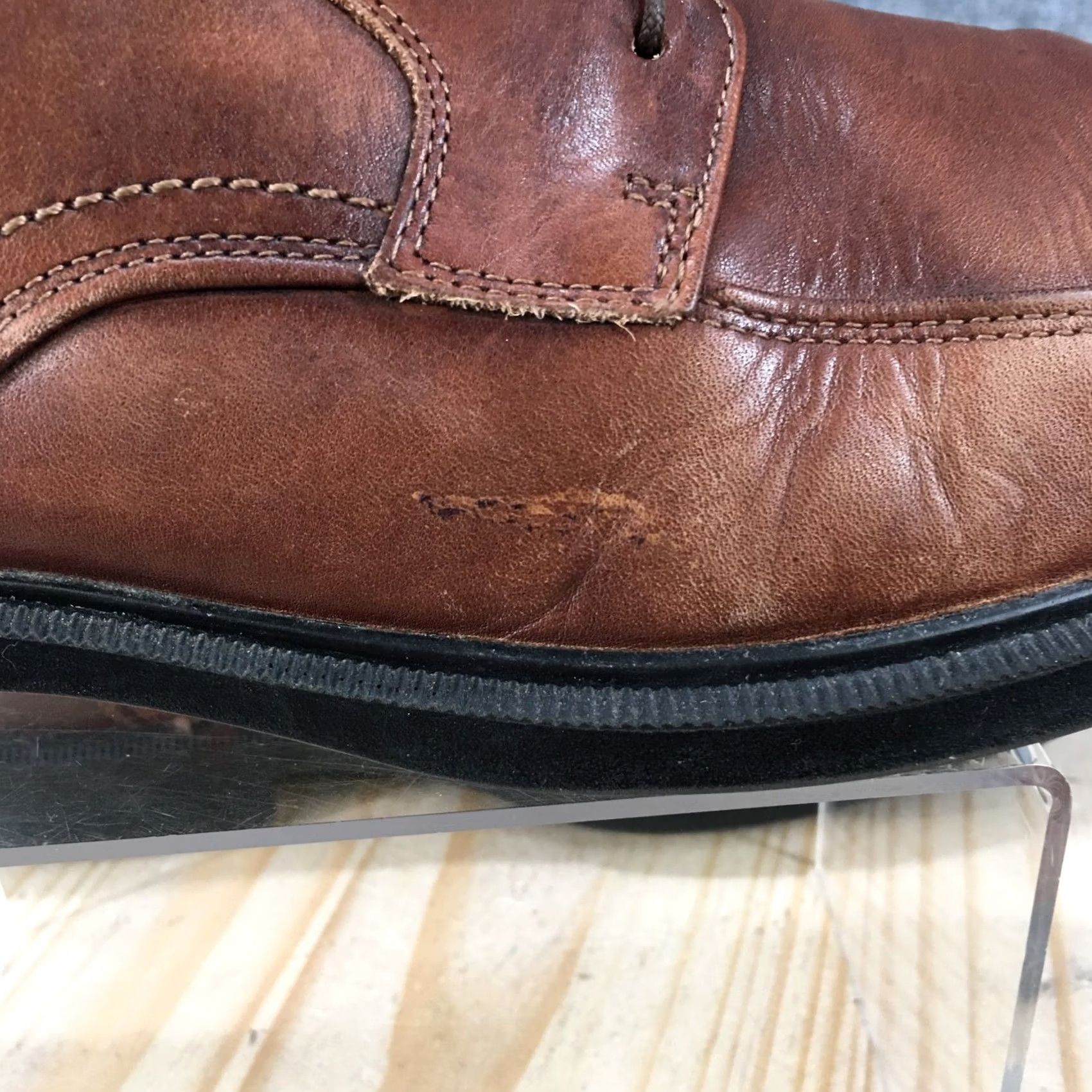 Rockport Rockport Shoes Mens Brown Charles Road Cap Toe Oxford Leather Block V86098 Size ONE SIZE - 3 Thumbnail