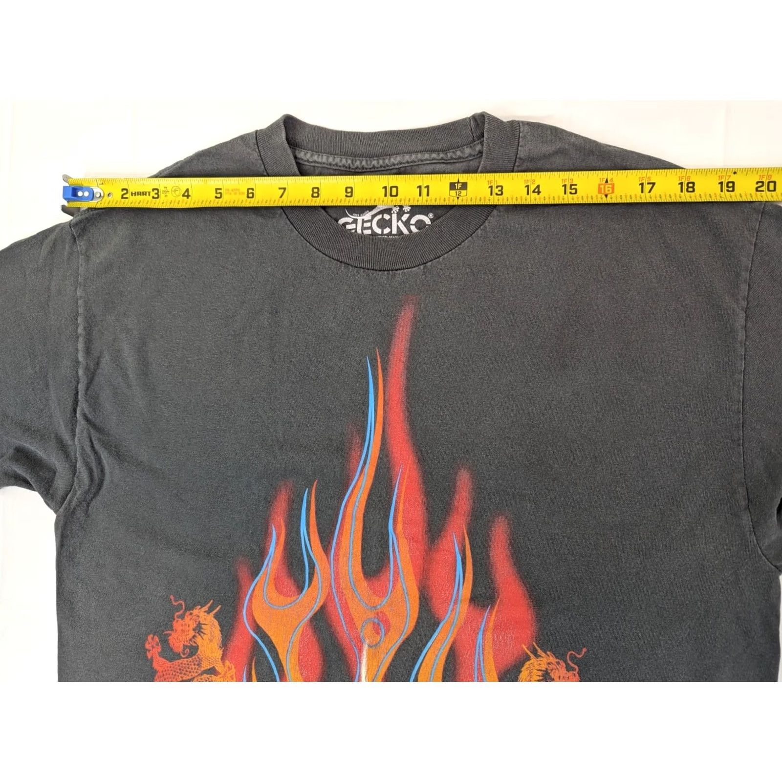 Vintage Gecko Skull Guitar Rock T-Shirt Mens L Gray Dragon Graphic Tee Music Band Size US L / EU 52-54 / 3 - 5 Thumbnail