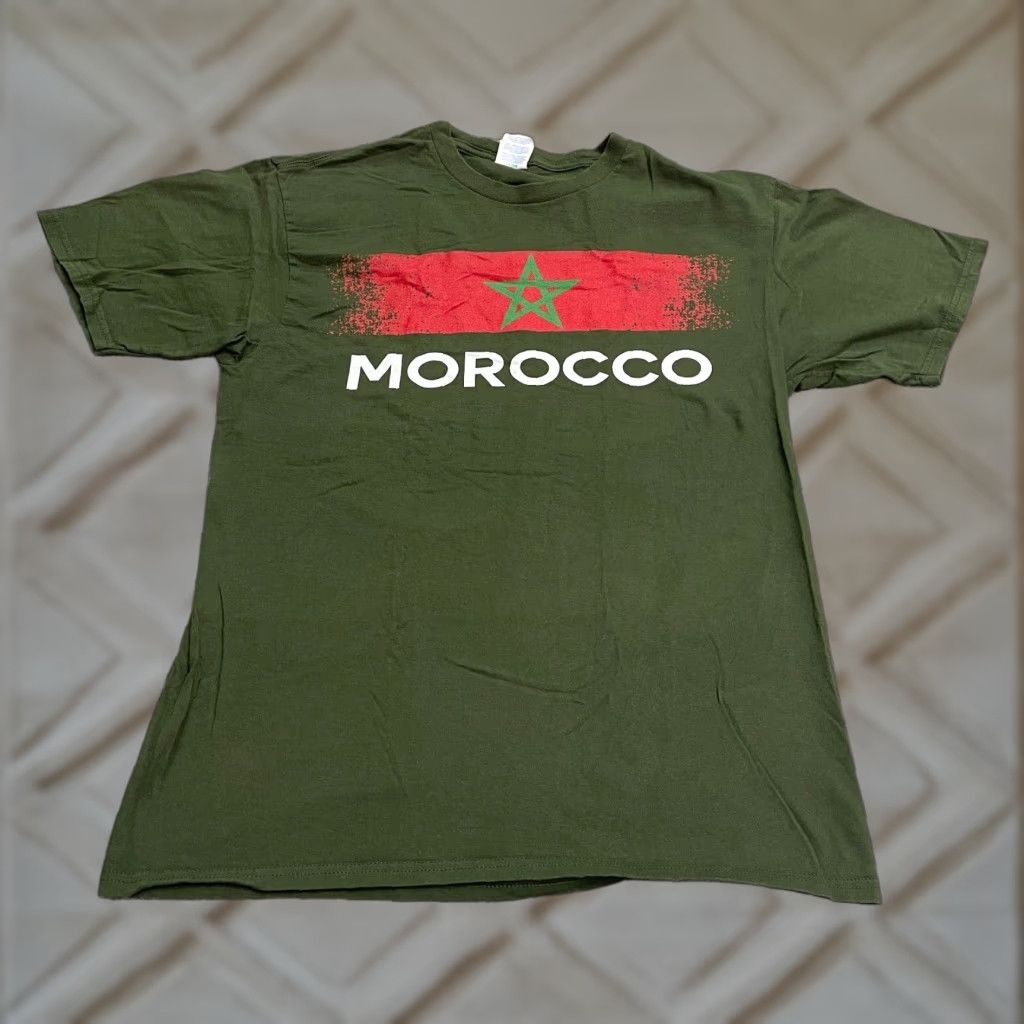 Port & Company VINTAGE Port & Company Ring Spun Graphic T-Shirt Unisex Adult Medium Green Morocco Tee Size M / US 6-8 / IT 42-44 - 1 Thumbnail