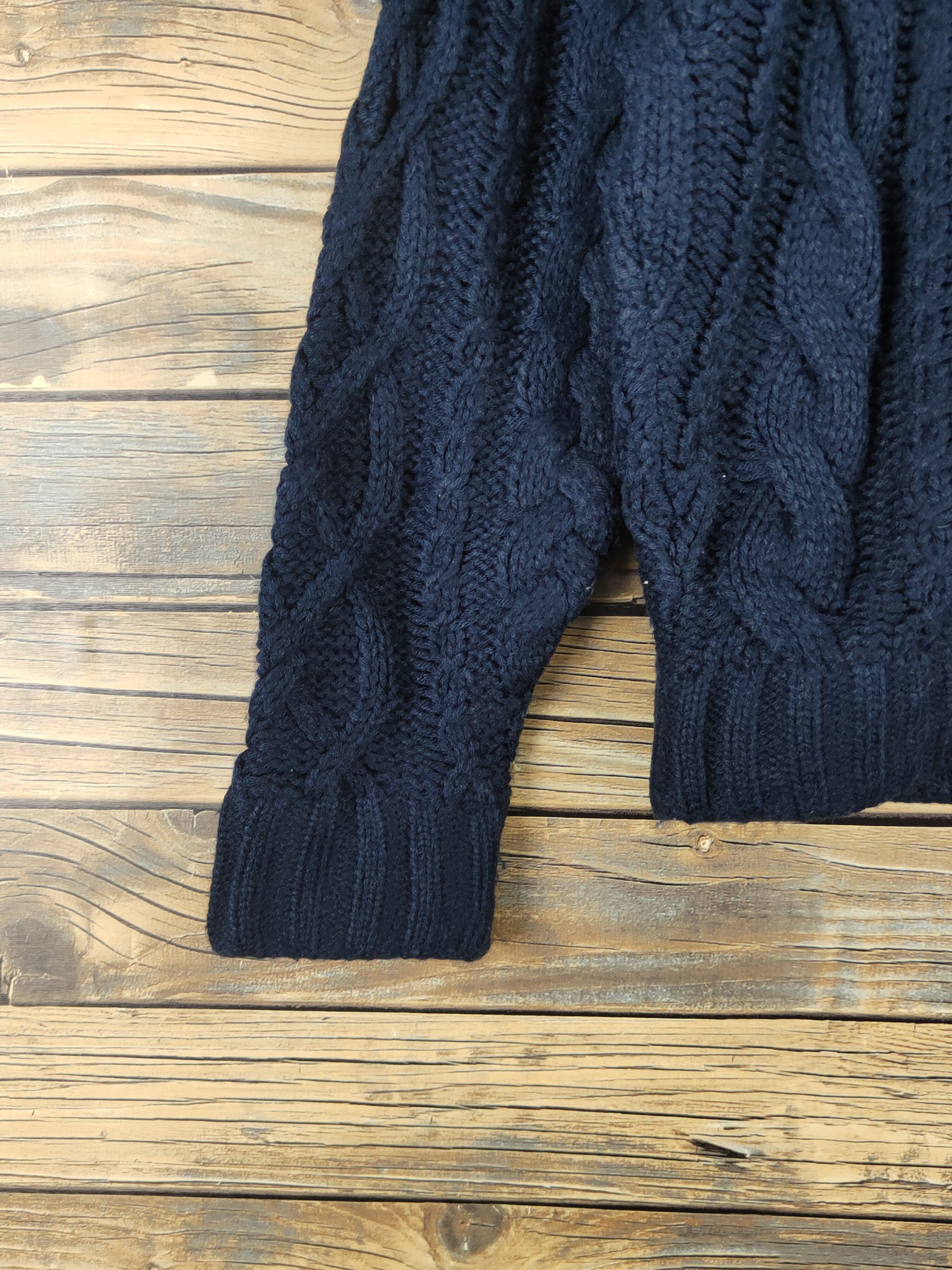 Aran Isles Knitwear × Japanese Brand × Vintage Sly Standard Navy Knitwear Sweatshirts #W1244 Size M / US 6-8 / IT 42-44 - 4 Thumbnail