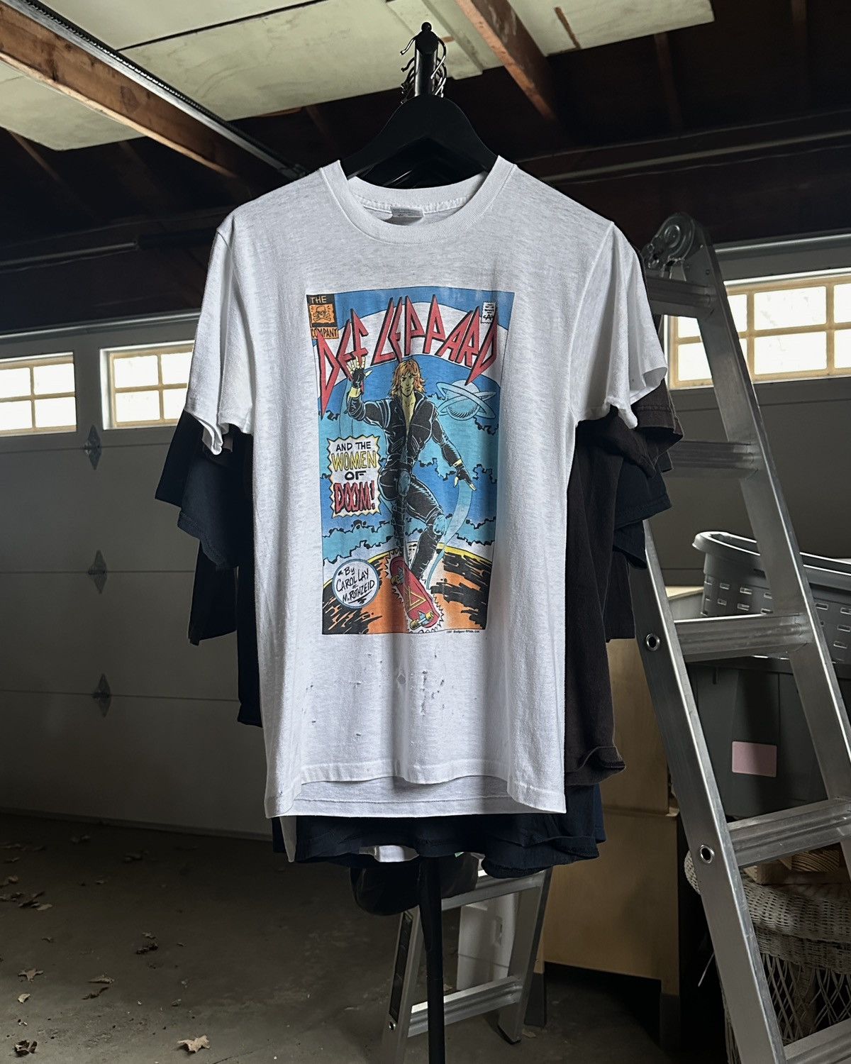 Def Leppard × Vintage 1987 Def Leppard “Comic” Hysteria Tour Tee Size US M / EU 48-50 / 2 - 1 Thumbnail