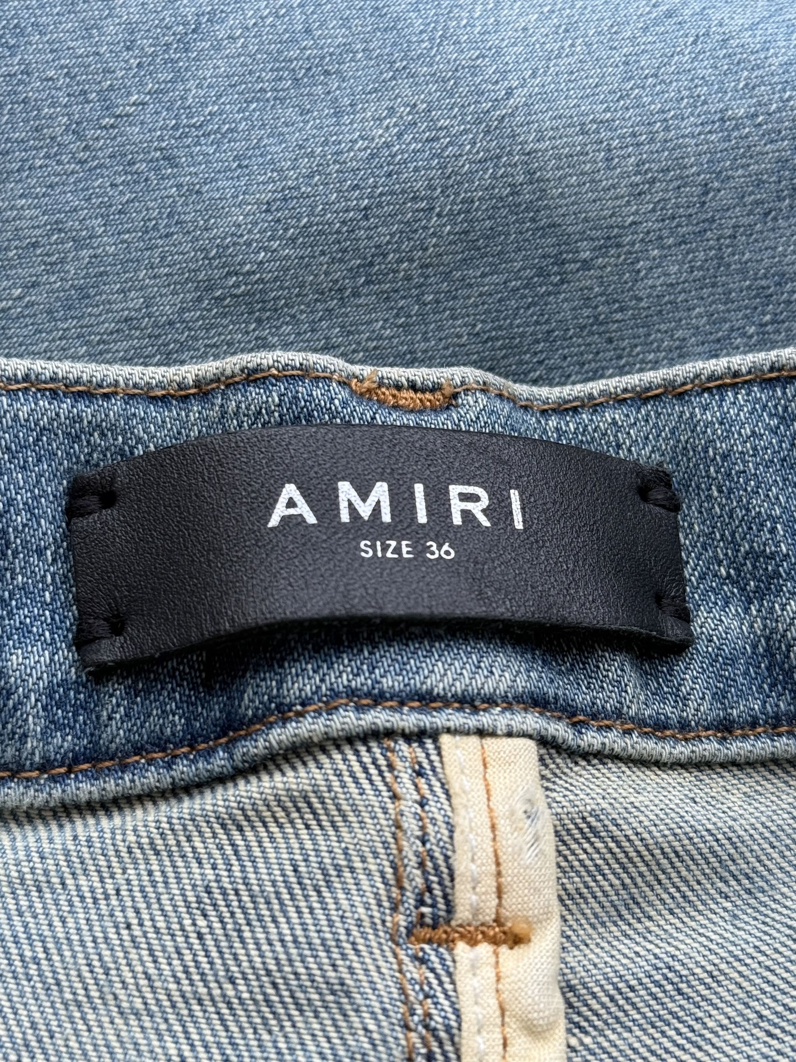 Amiri Amiri Indigo & Red Bandana Patch MX1 Jeans Size US 36 / EU 52 - 3 Thumbnail