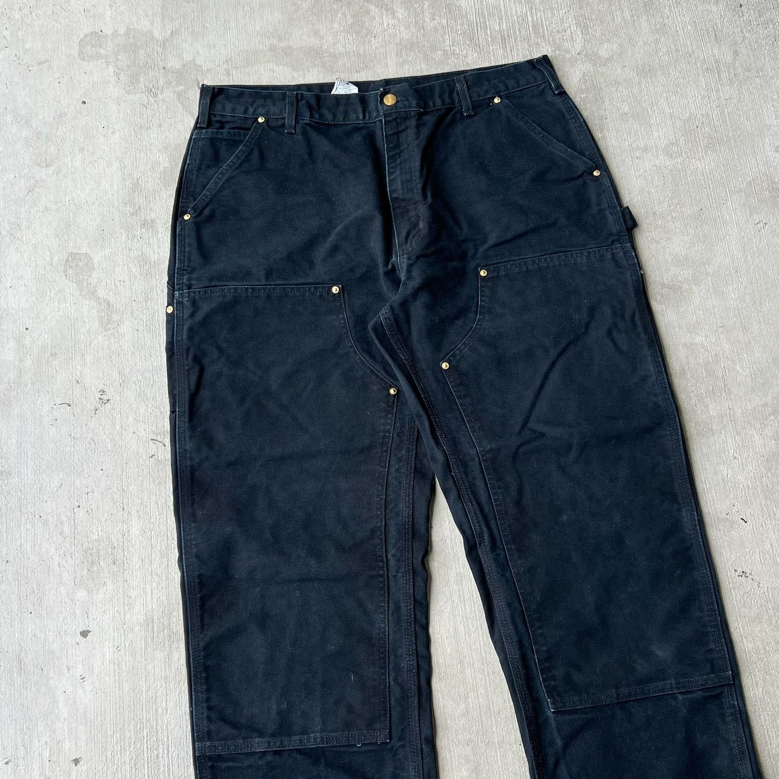 Carhartt × Vintage Carhartt black double knee work wear carpenter pants Size US 36 / EU 52 - 2 Thumbnail